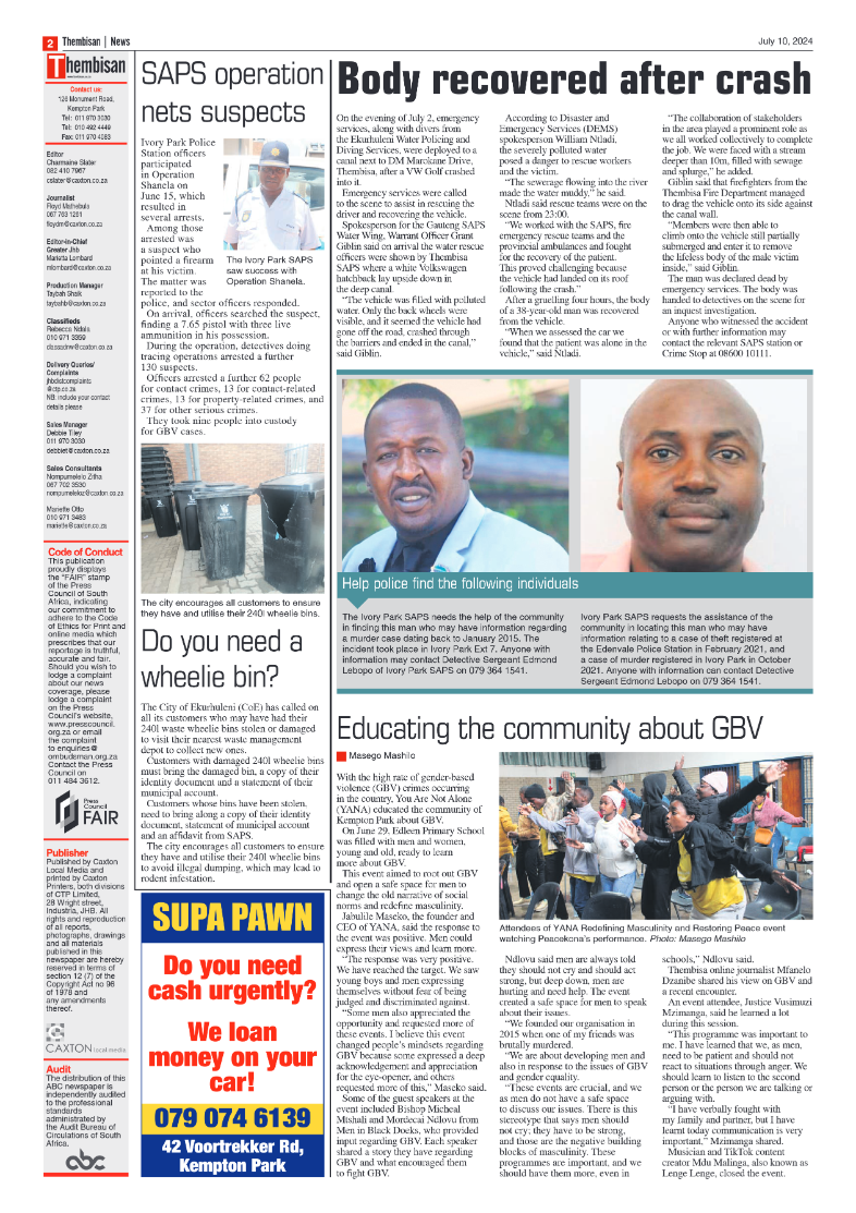 The Tembisan 10 July 2024 page 2