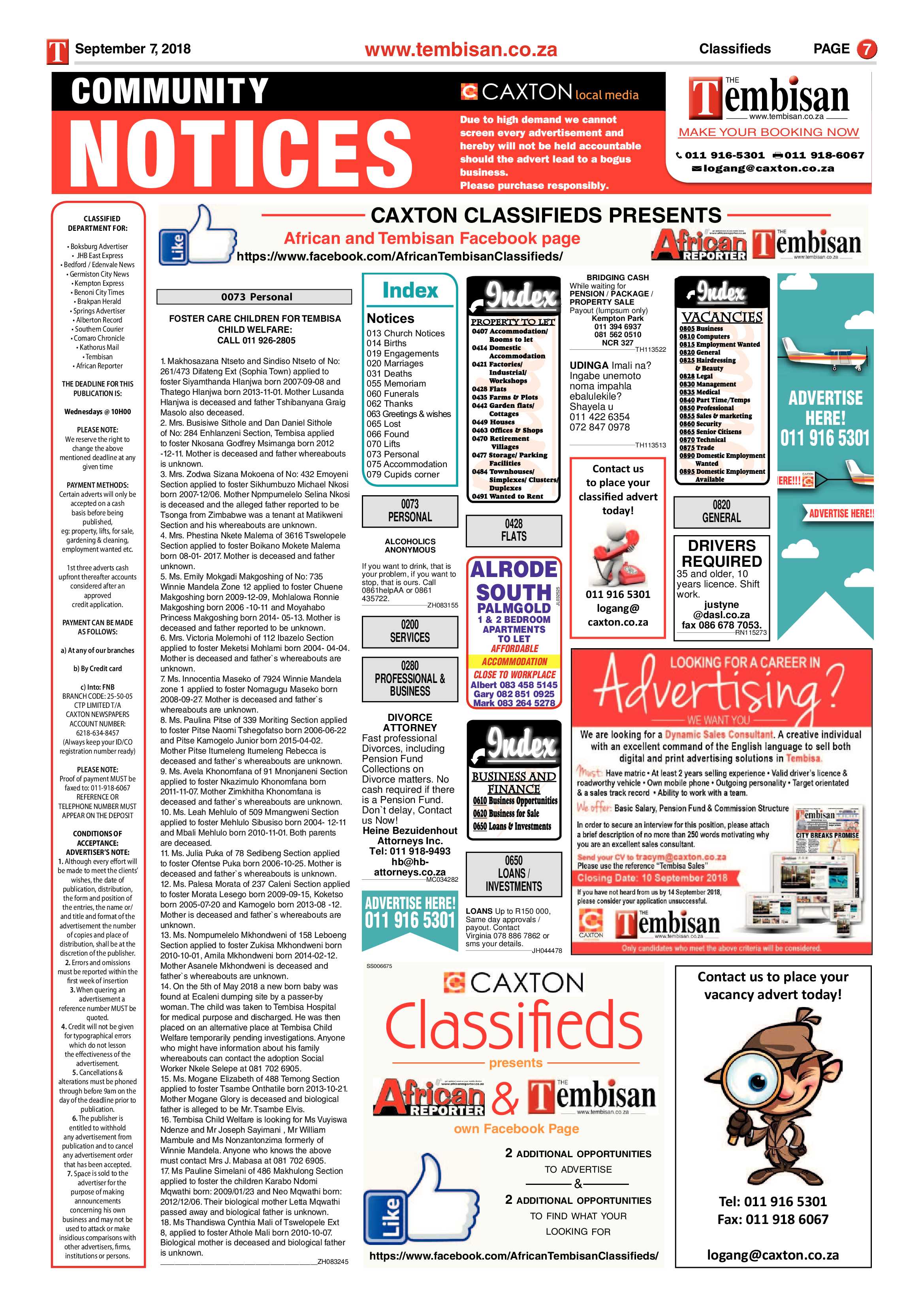The Tembisan 10 September 2018 page 7