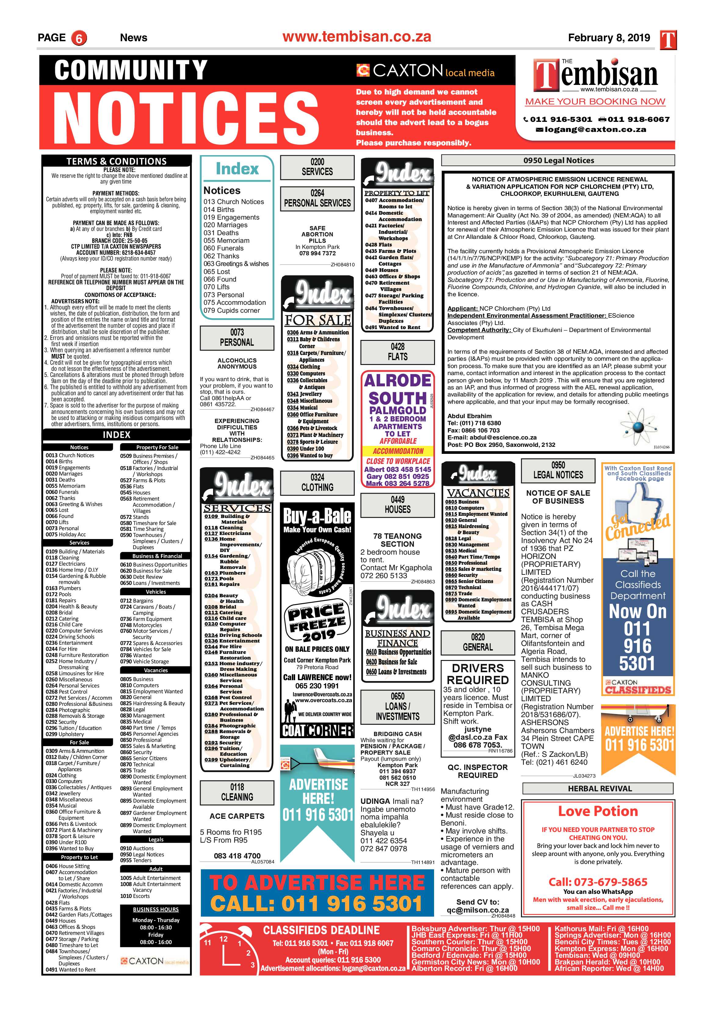 The Tembisan 11 February 2019 page 6