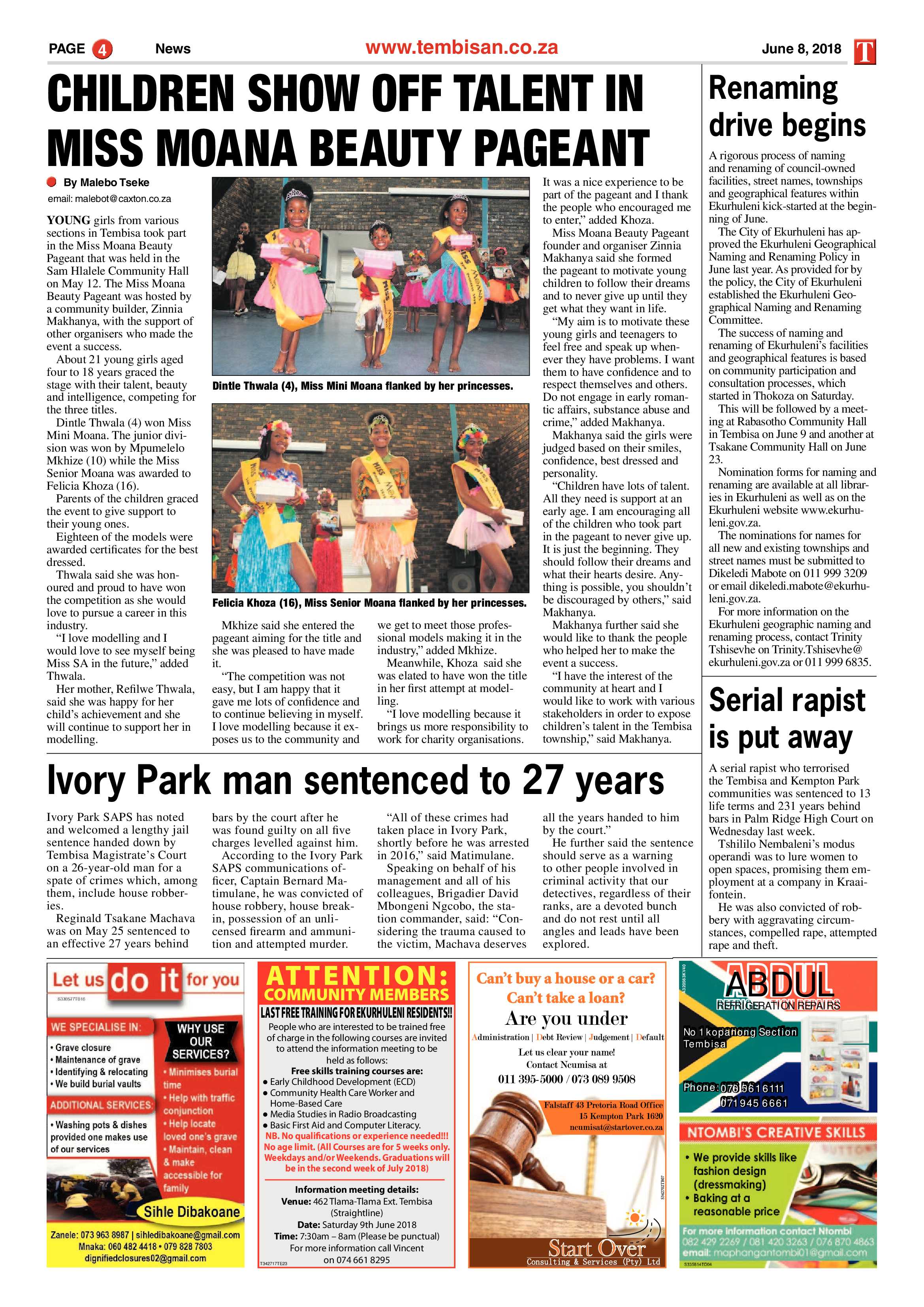 The Tembisan 11 June 2018 page 4
