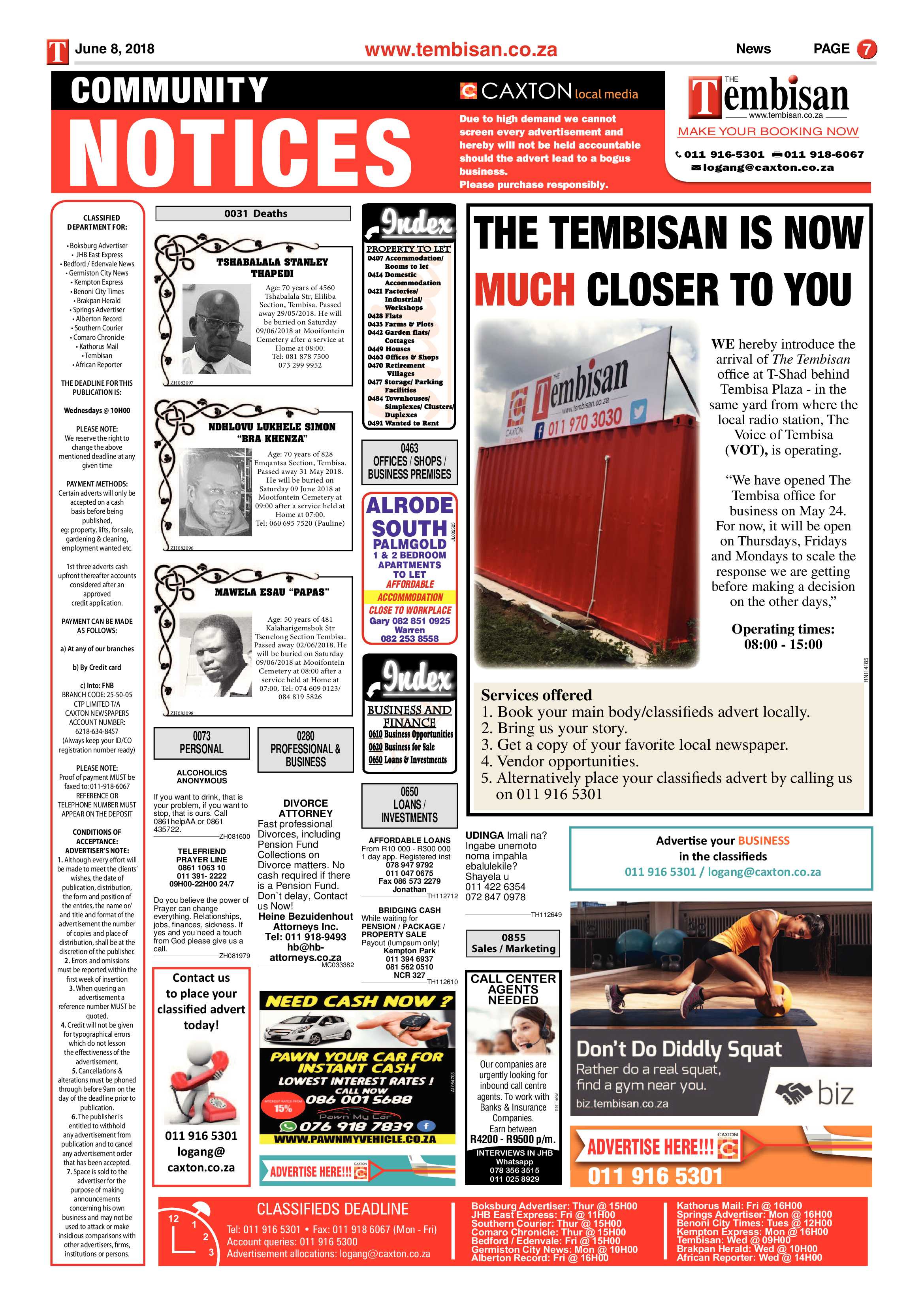 The Tembisan 11 June 2018 page 7
