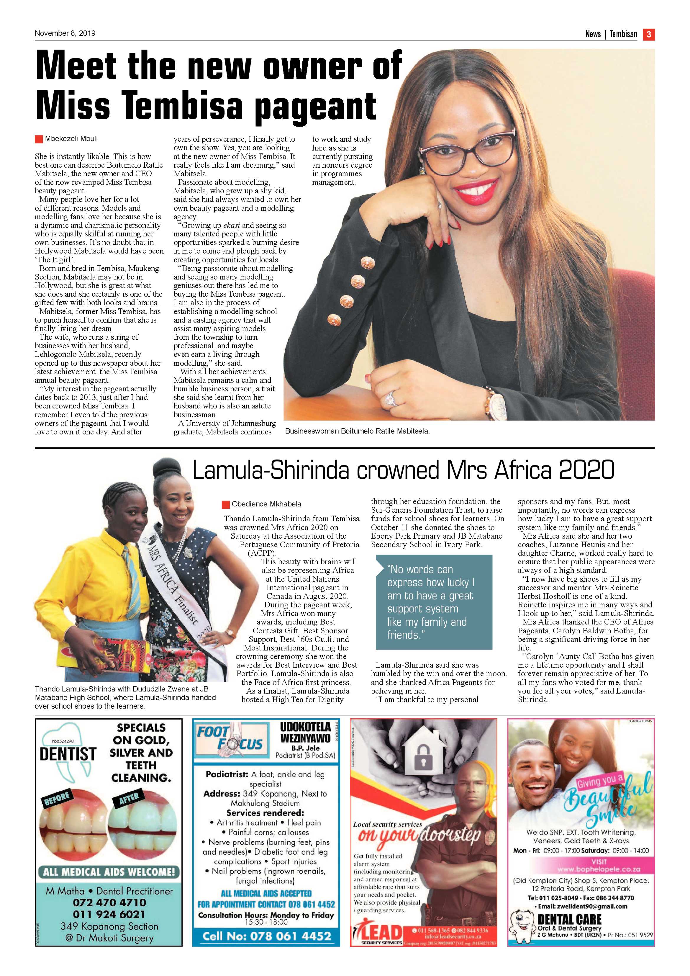 The Tembisan 11 November 2019 page 3