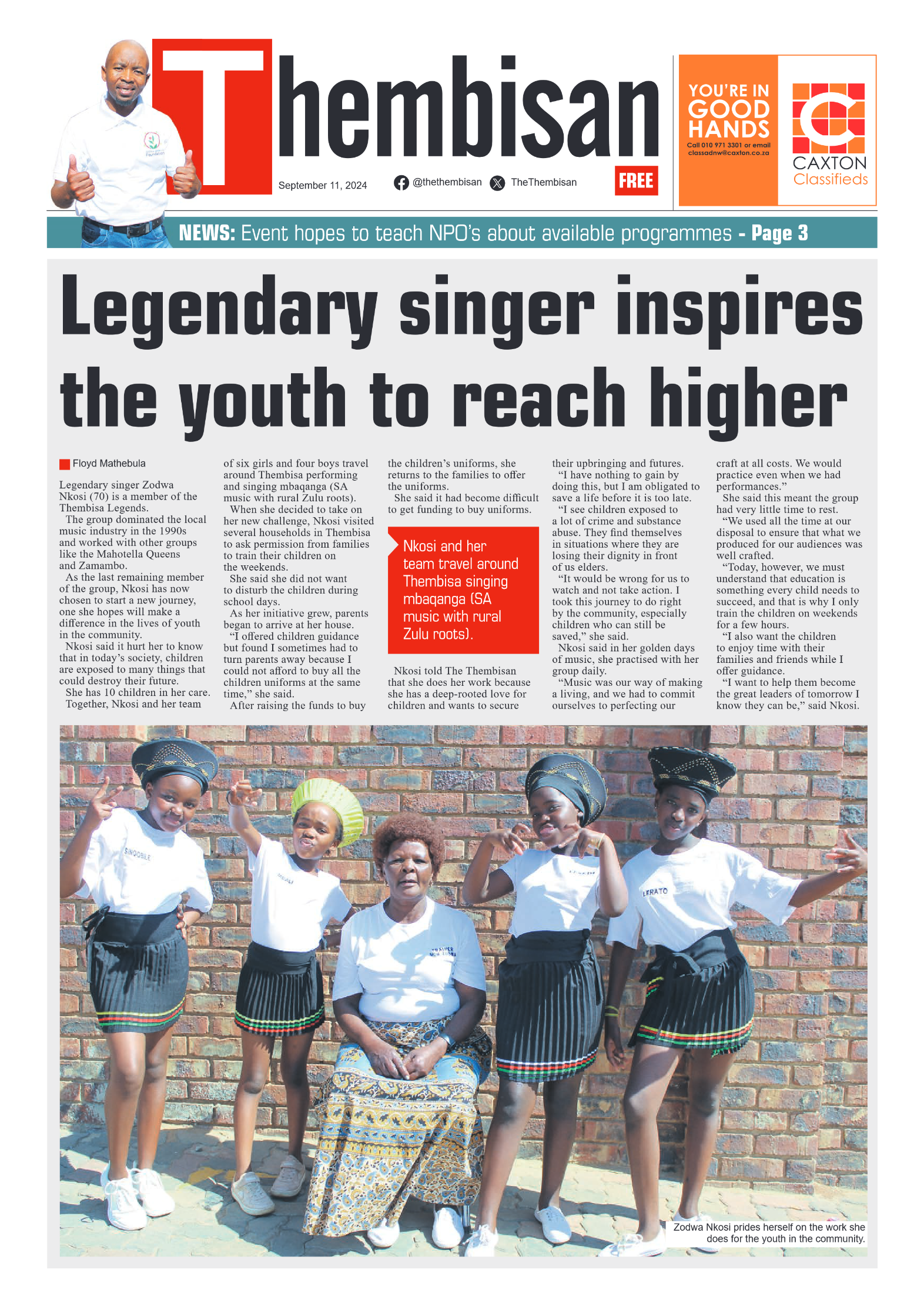 The Tembisan 11 September 2024 page 1