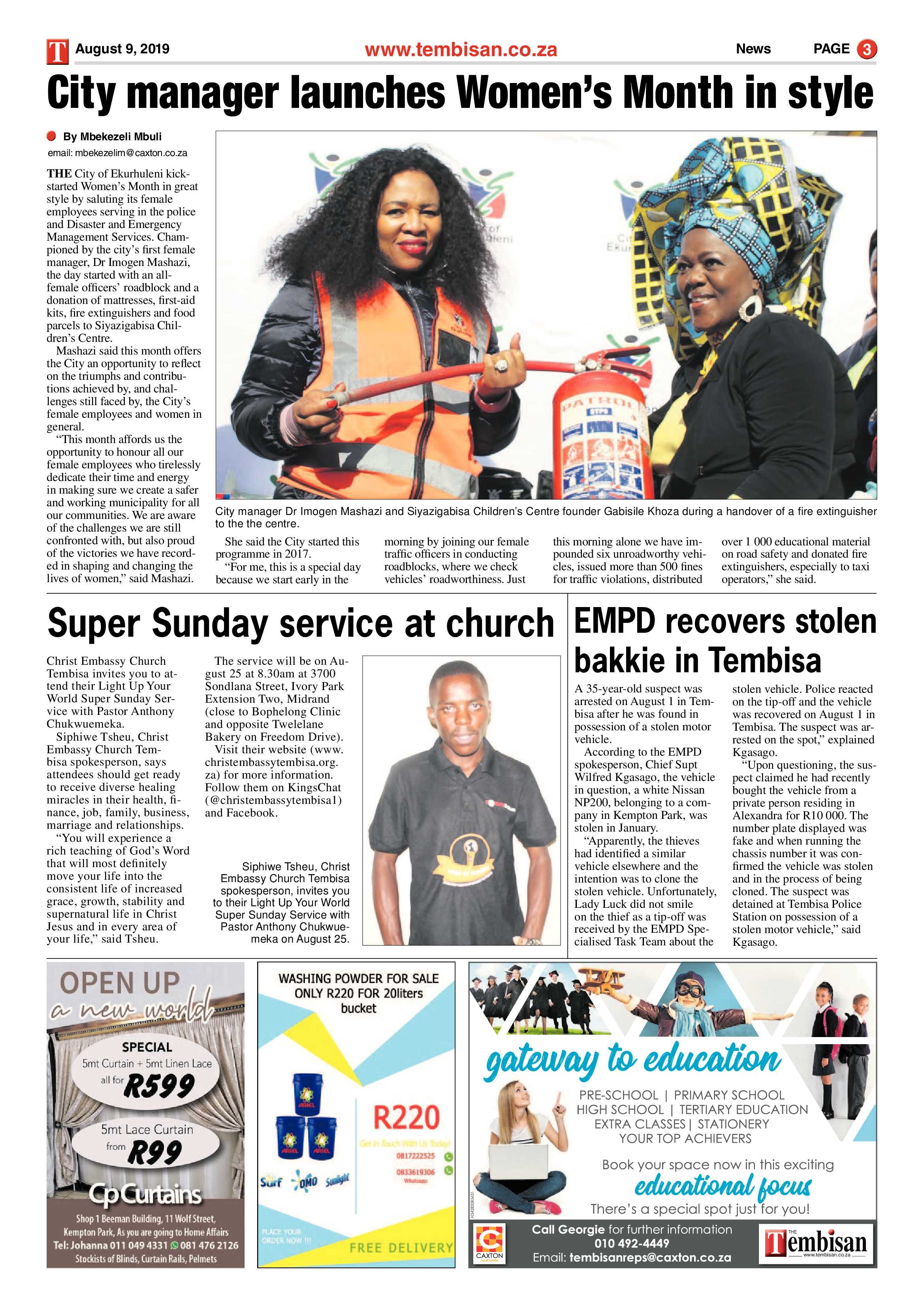 The Tembisan 12 August 2019 page 3
