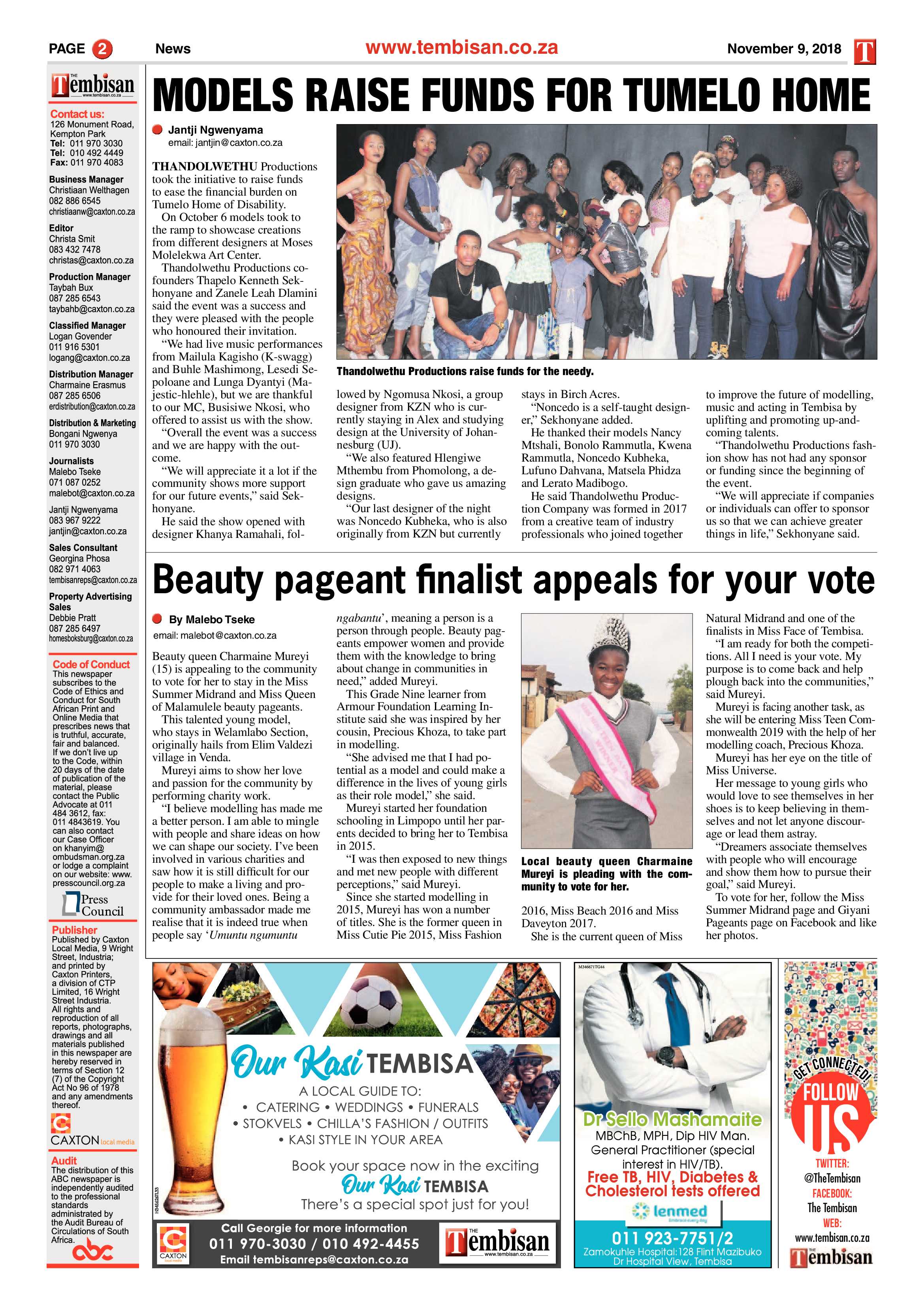 The Tembisan 12 November 2018 page 2