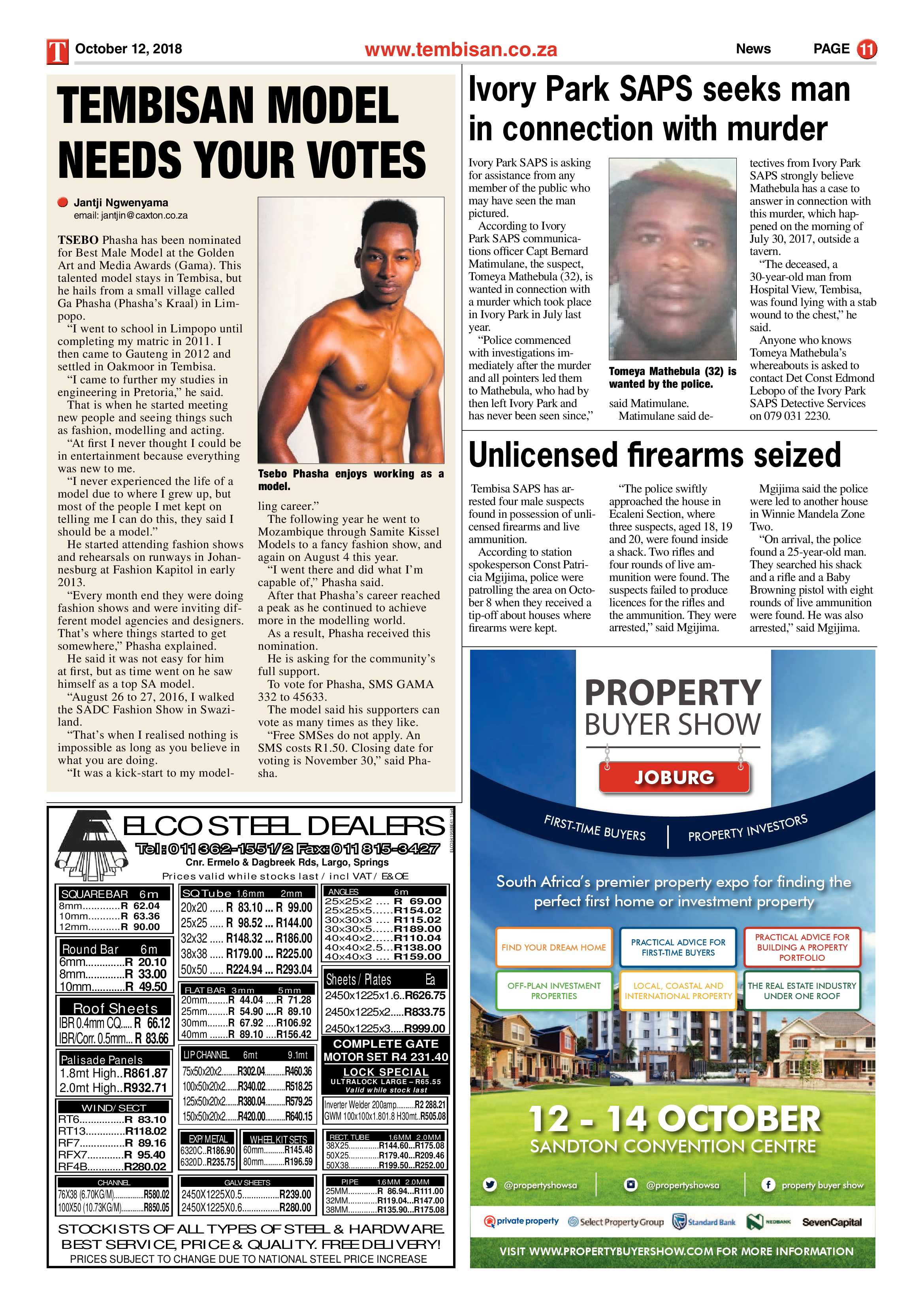 The Tembisan 12 October 2018 page 11