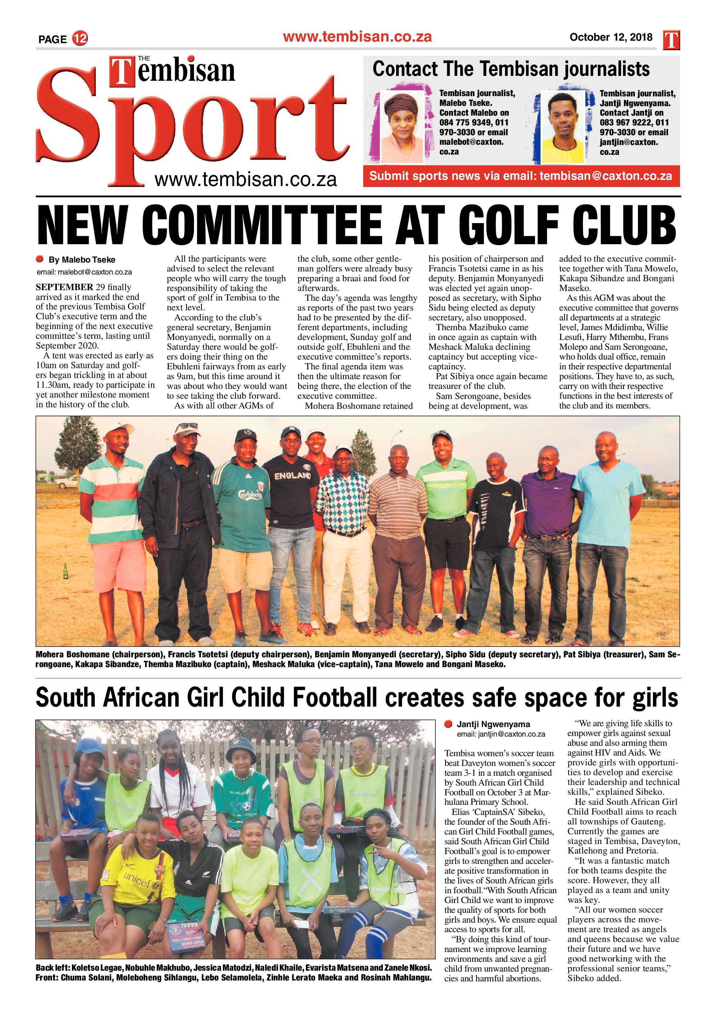 The Tembisan 12 October 2018 page 12