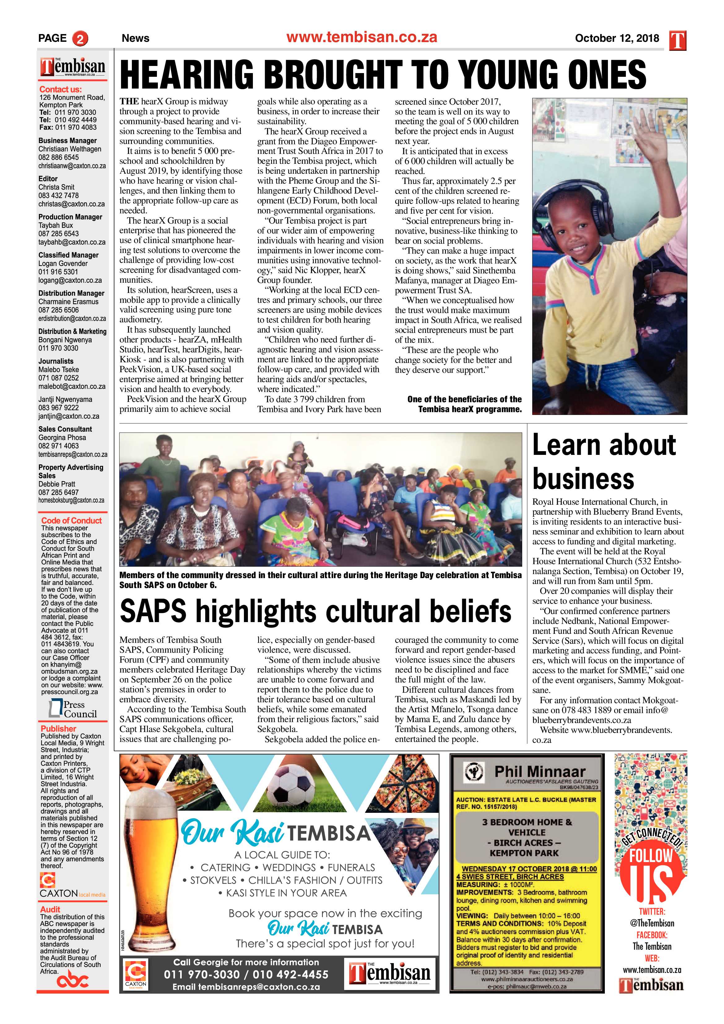 The Tembisan 12 October 2018 page 2
