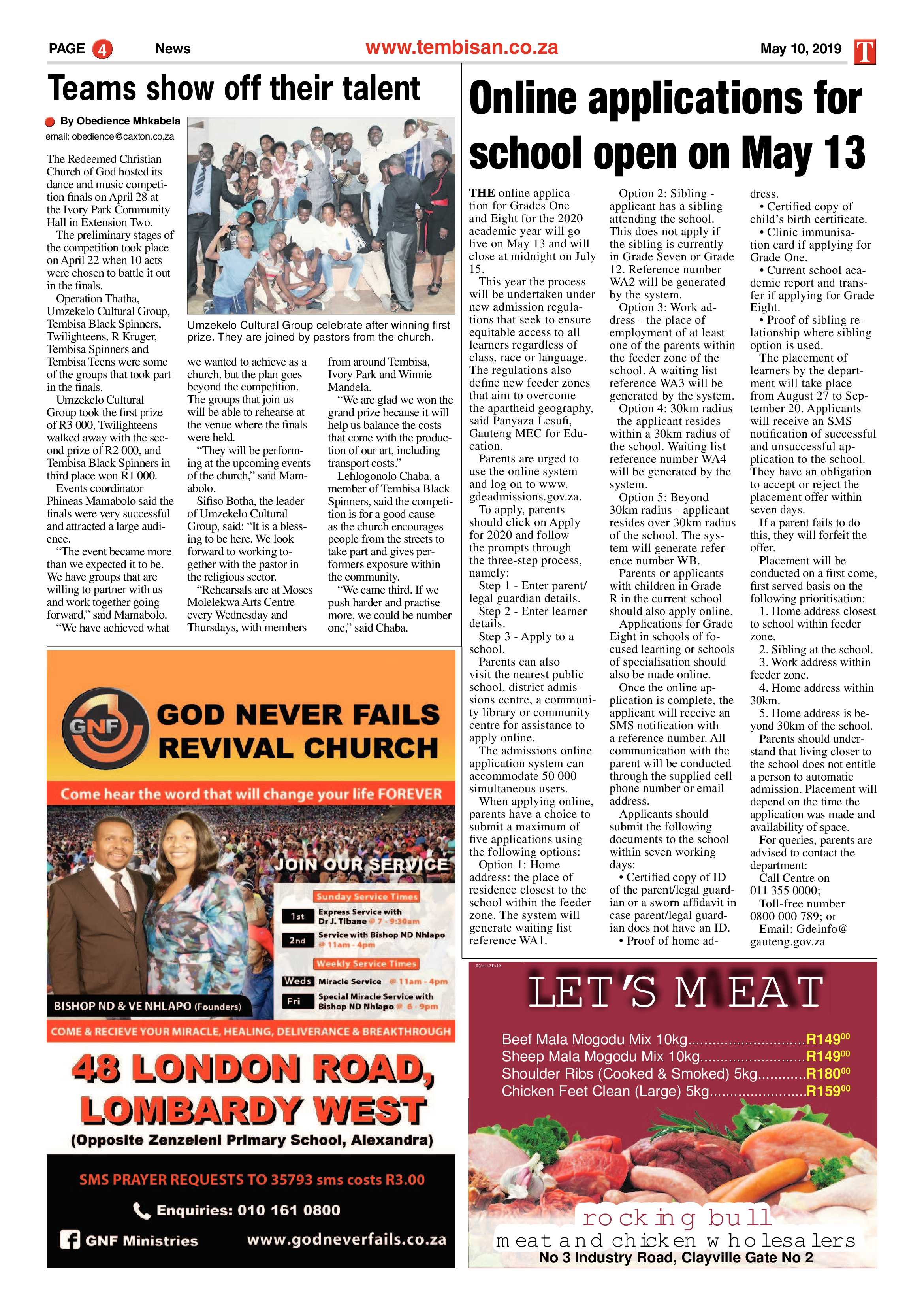 The Tembisan 13 May 2019 page 4