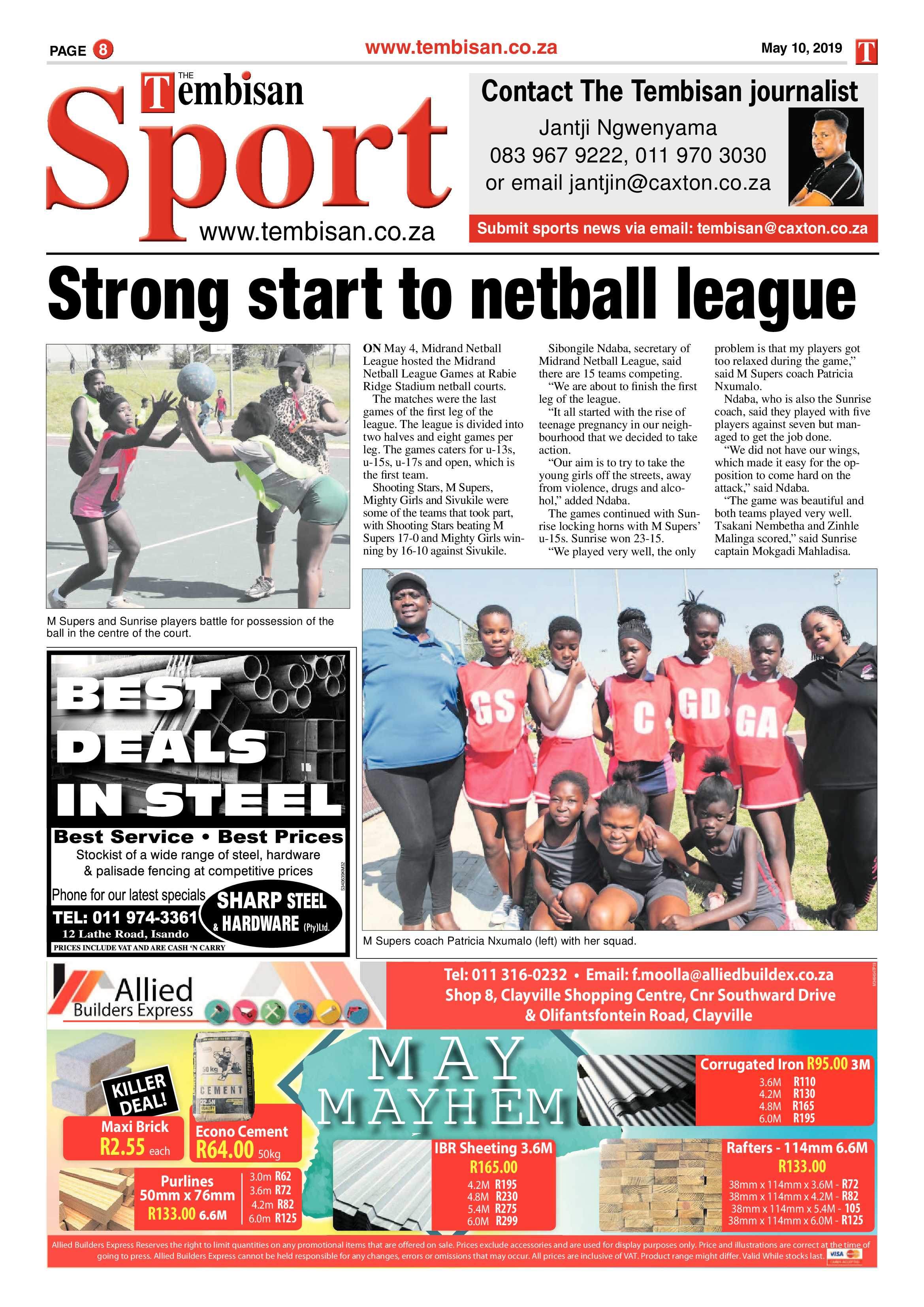 The Tembisan 13 May 2019 page 8