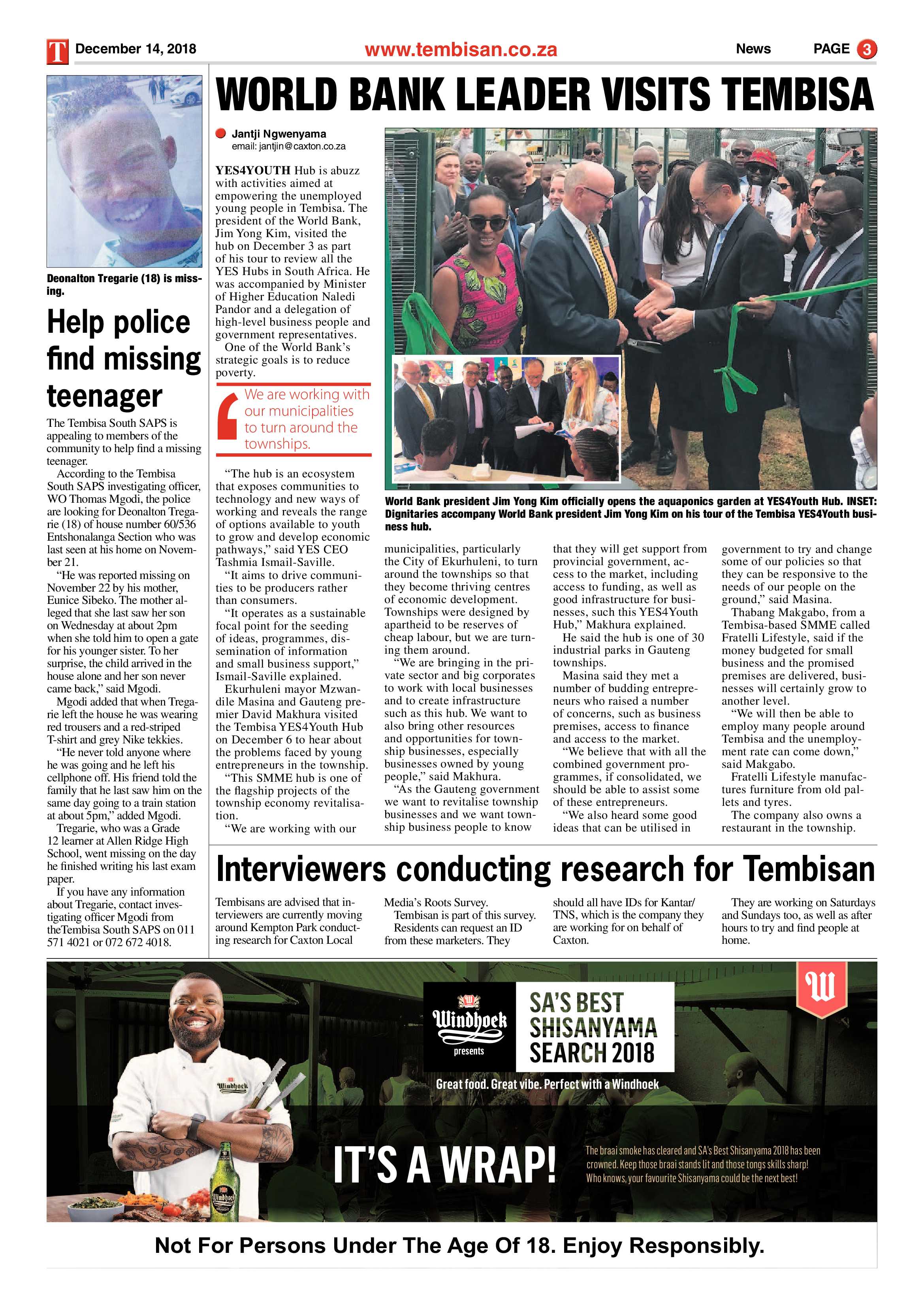 The Tembisan 14 December 2018 page 3