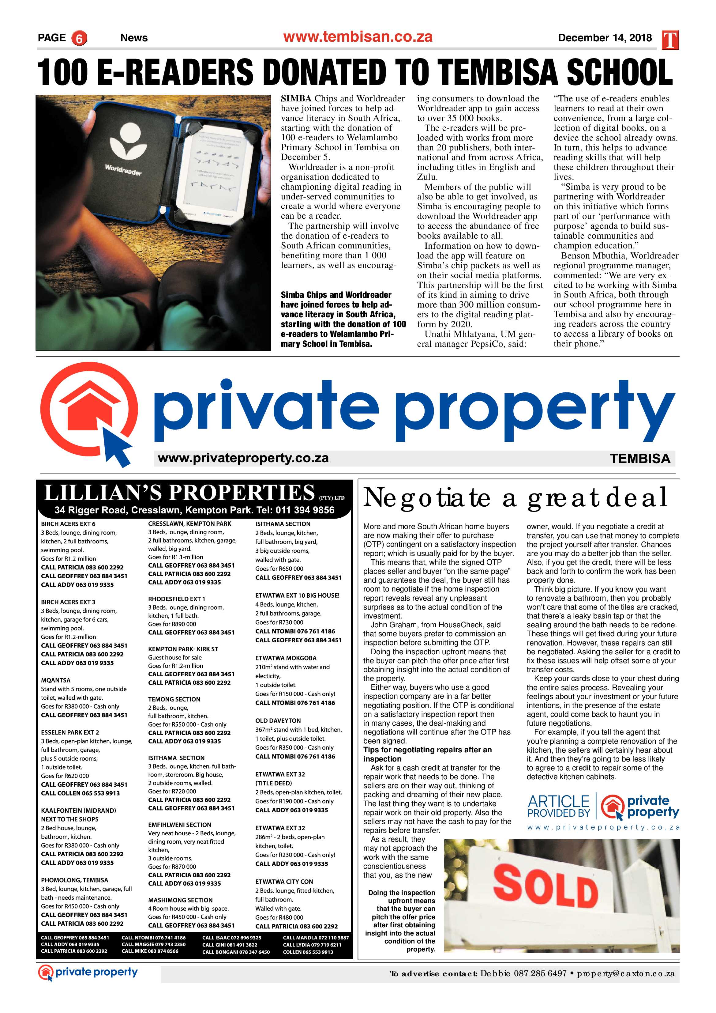 The Tembisan 14 December 2018 page 6