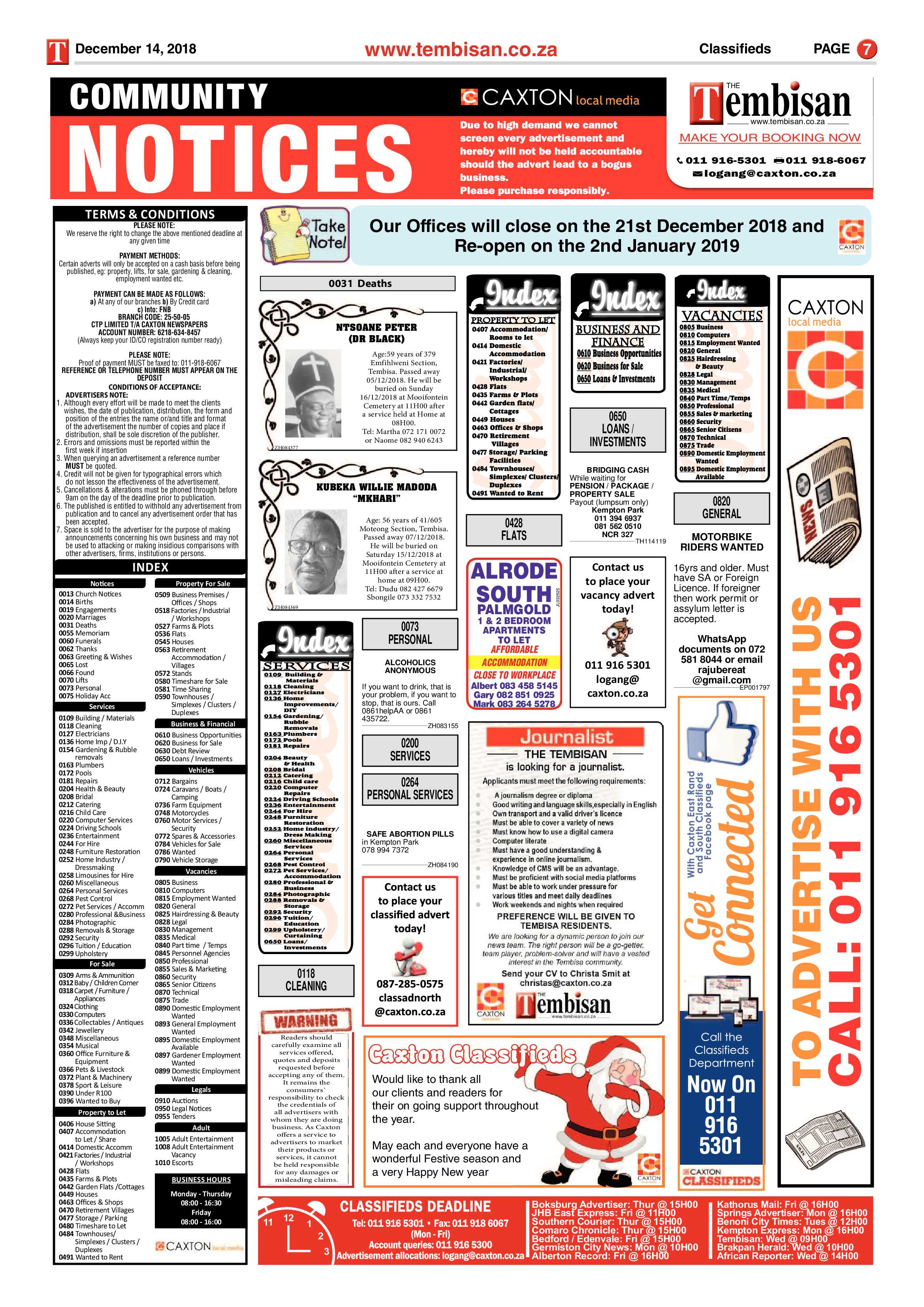 The Tembisan 14 December 2018 page 7