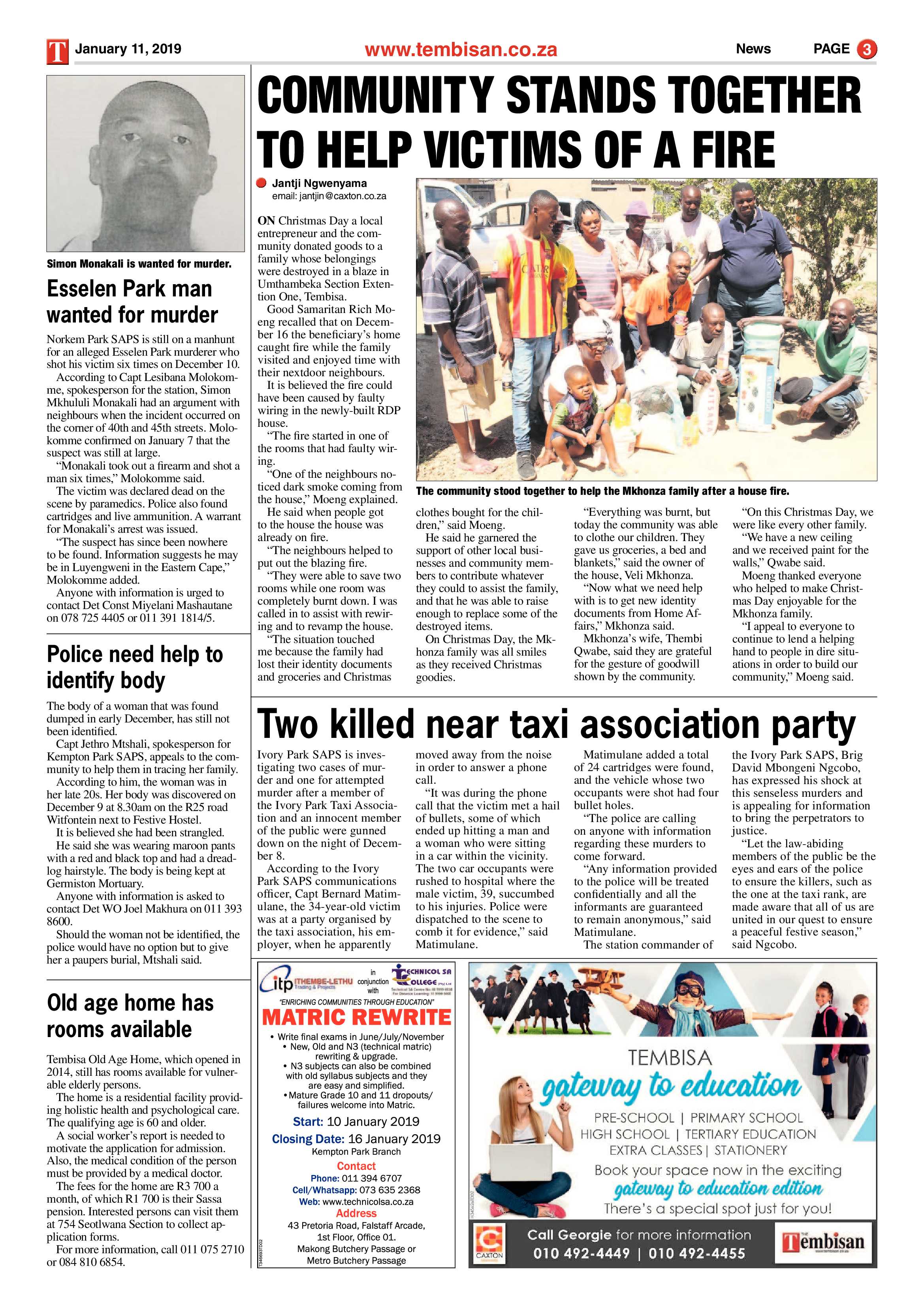 The Tembisan 14 January 2019 page 3
