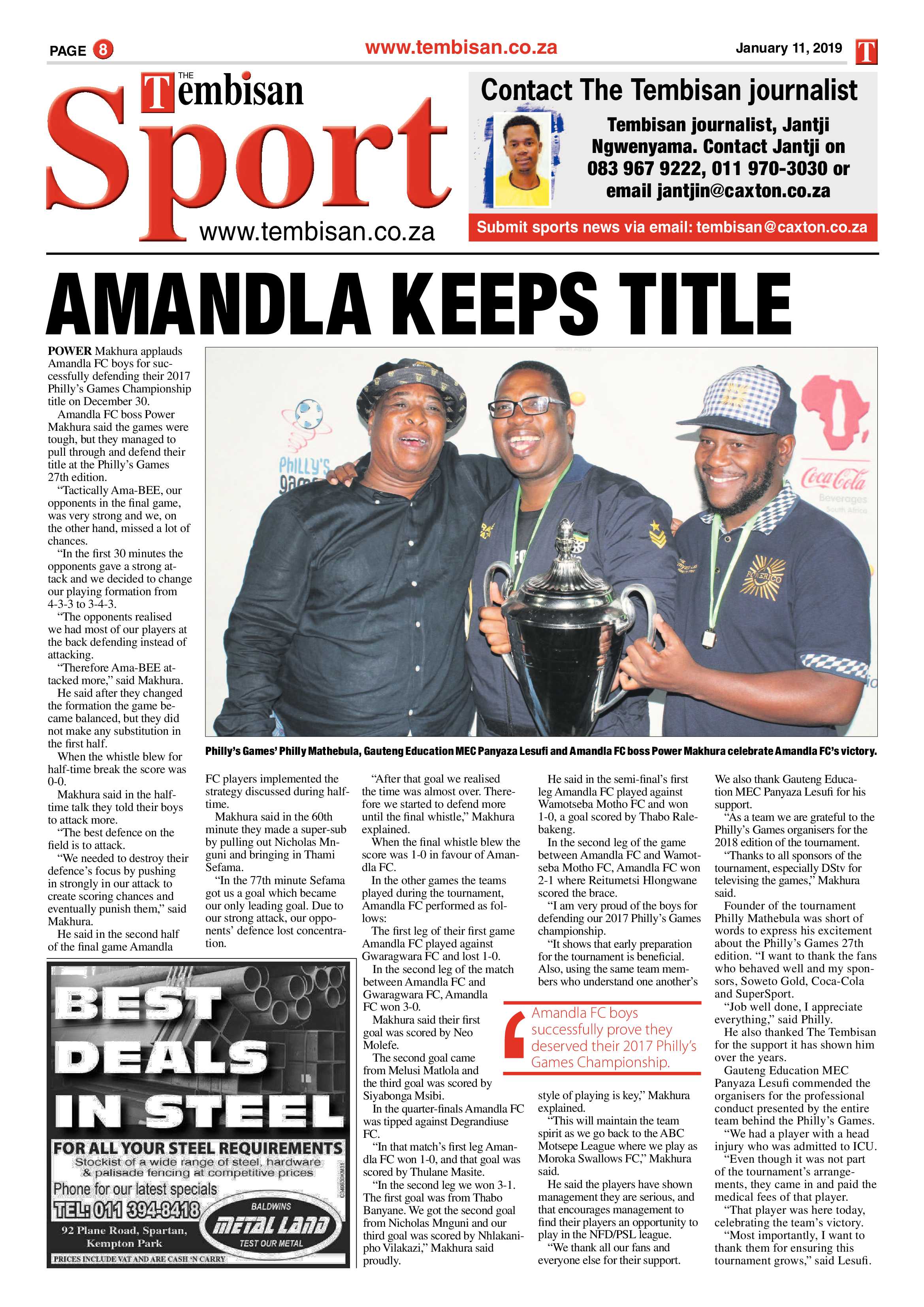 The Tembisan 14 January 2019 page 8