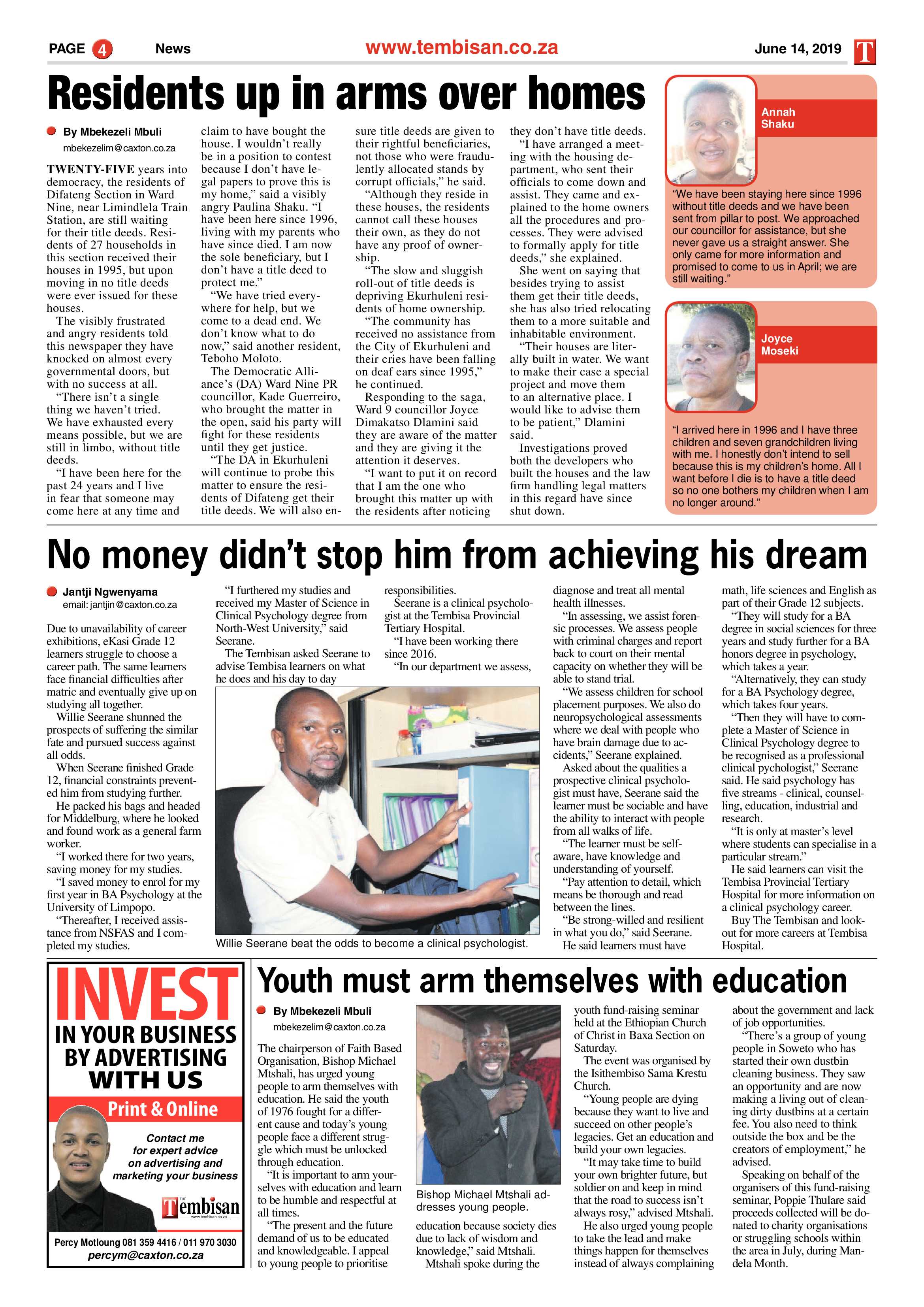 The Tembisan 14 June 2019 page 4