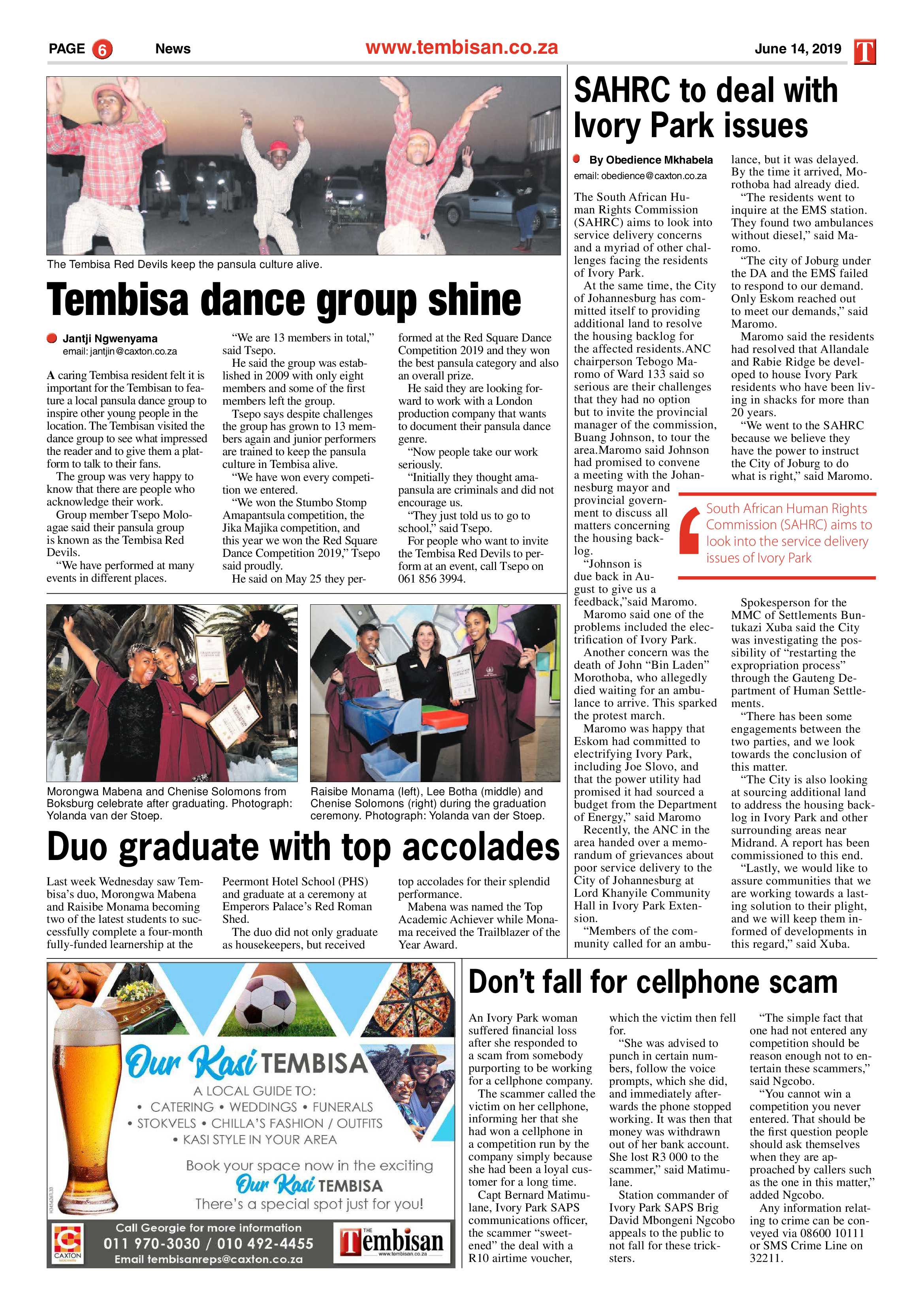 The Tembisan 14 June 2019 page 6