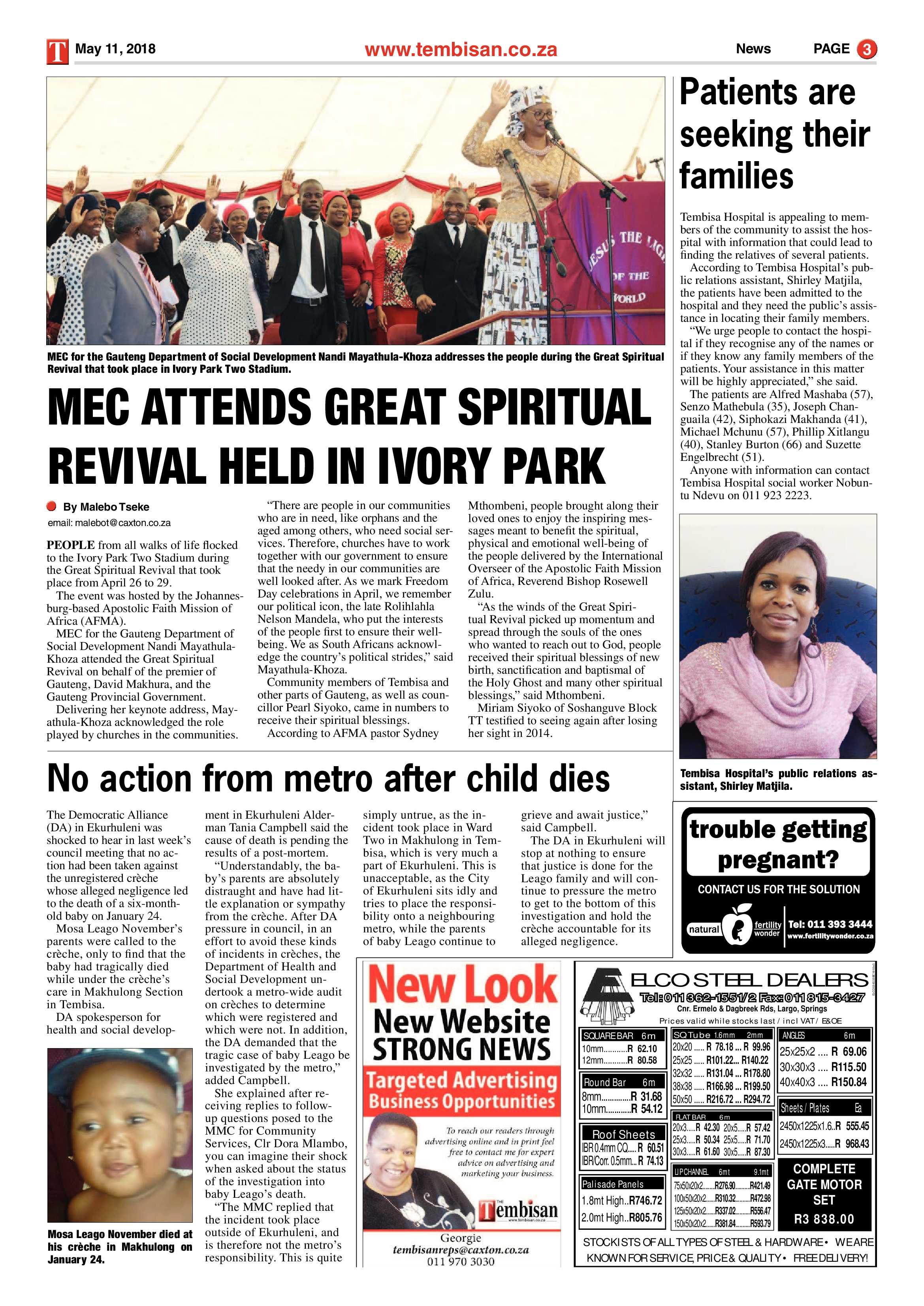 The Tembisan 14 May 2018 page 3