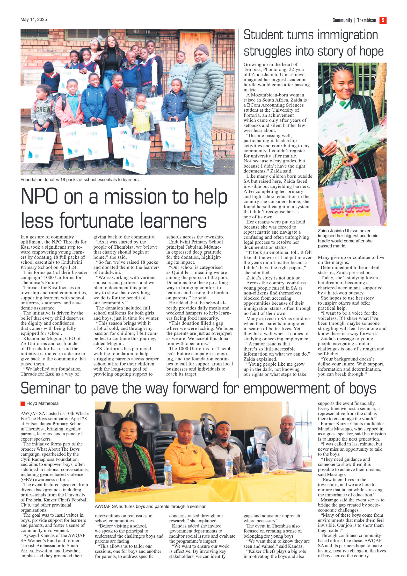 The Tembisan 14 May 2025 page 5