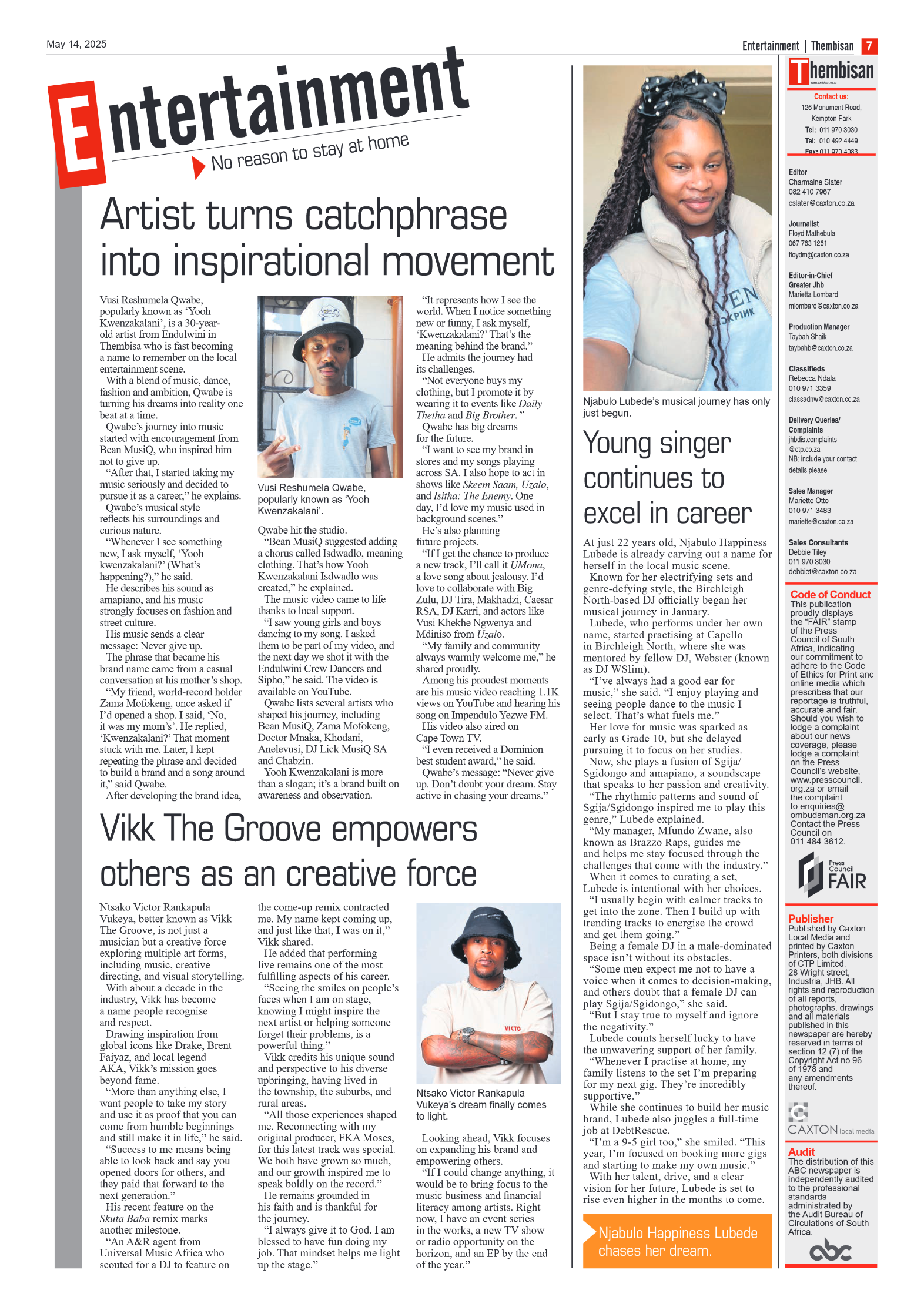 The Tembisan 14 May 2025 page 7