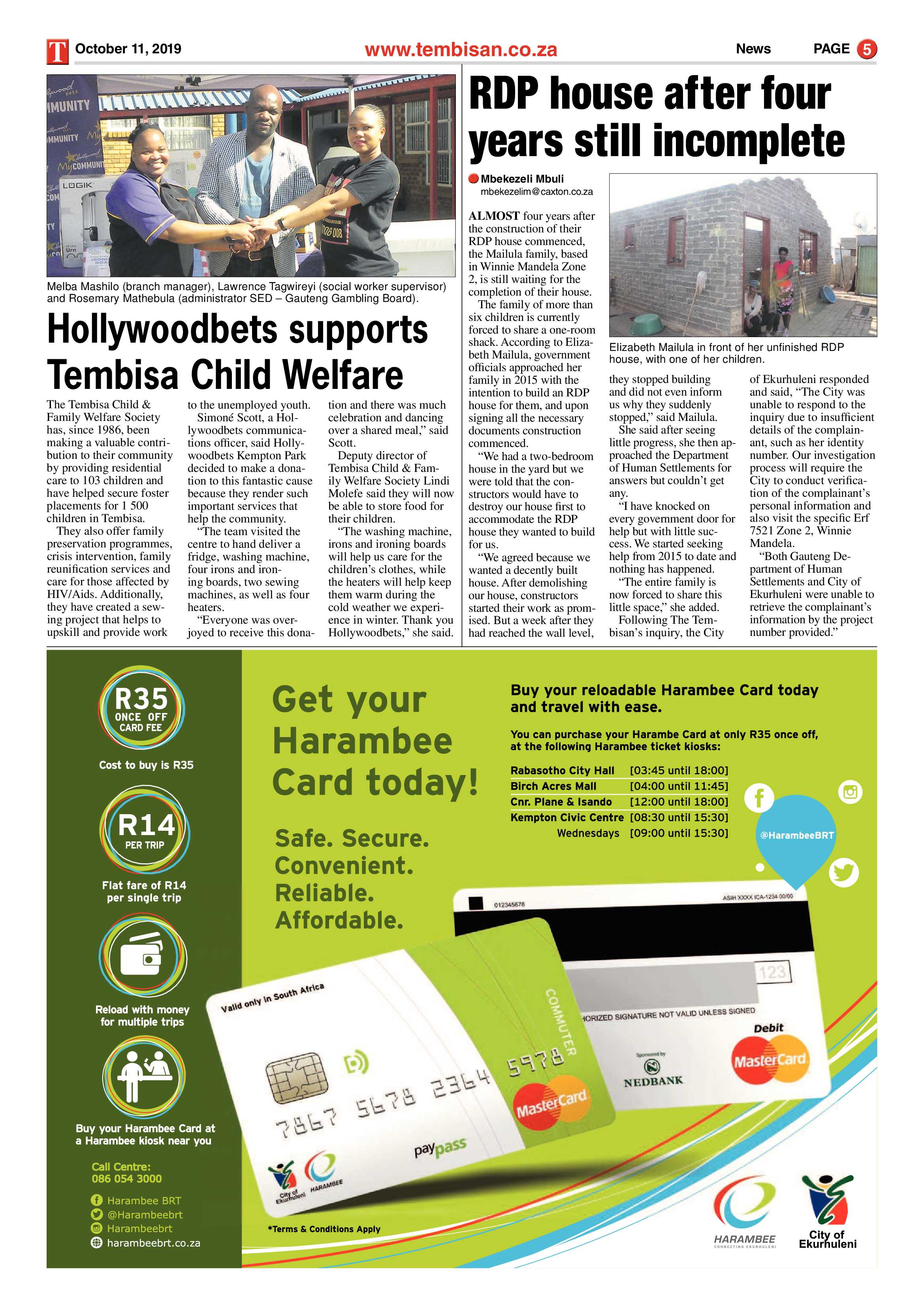 The Tembisan 14 October 2019 page 5
