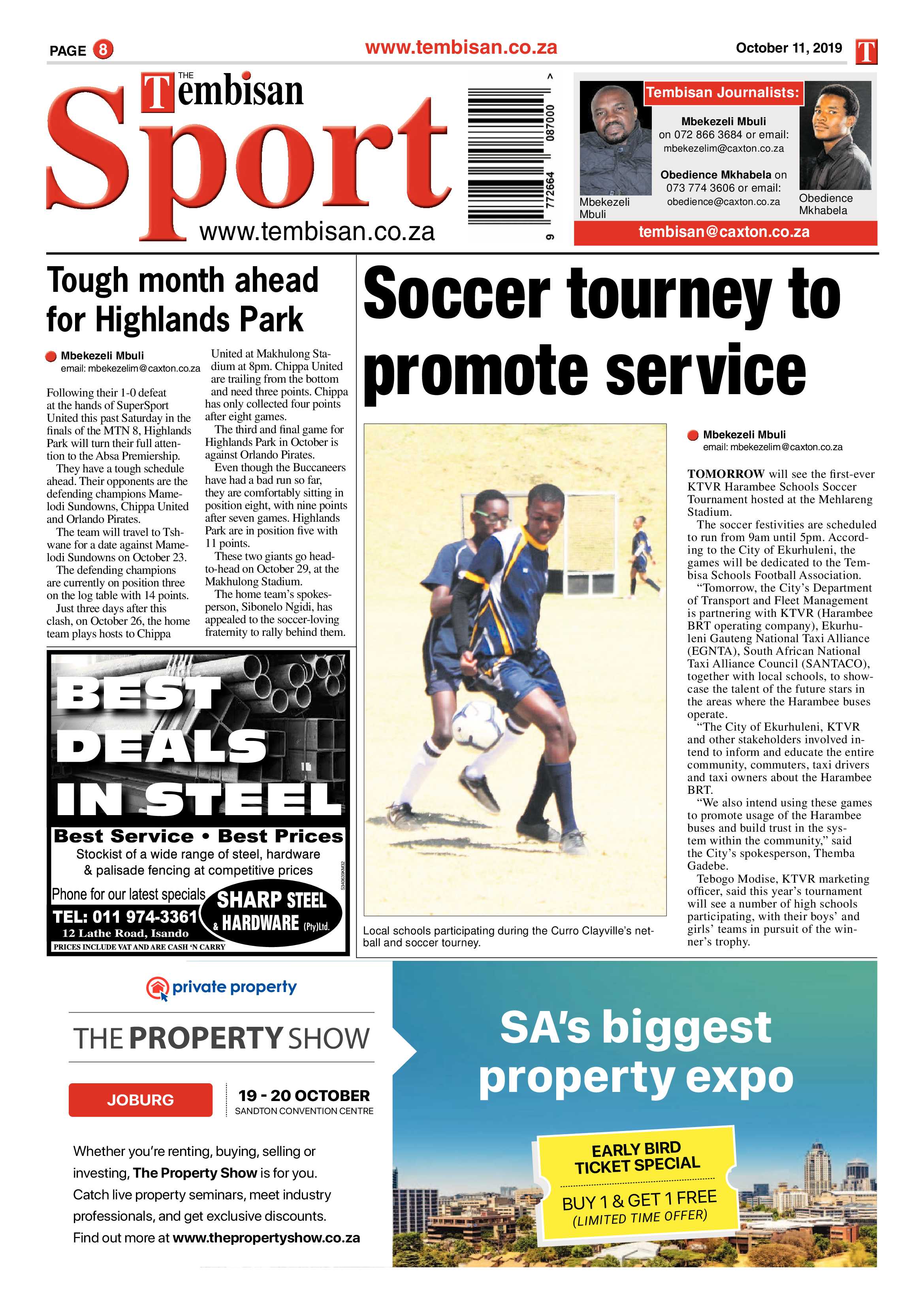 The Tembisan 14 October 2019 page 8