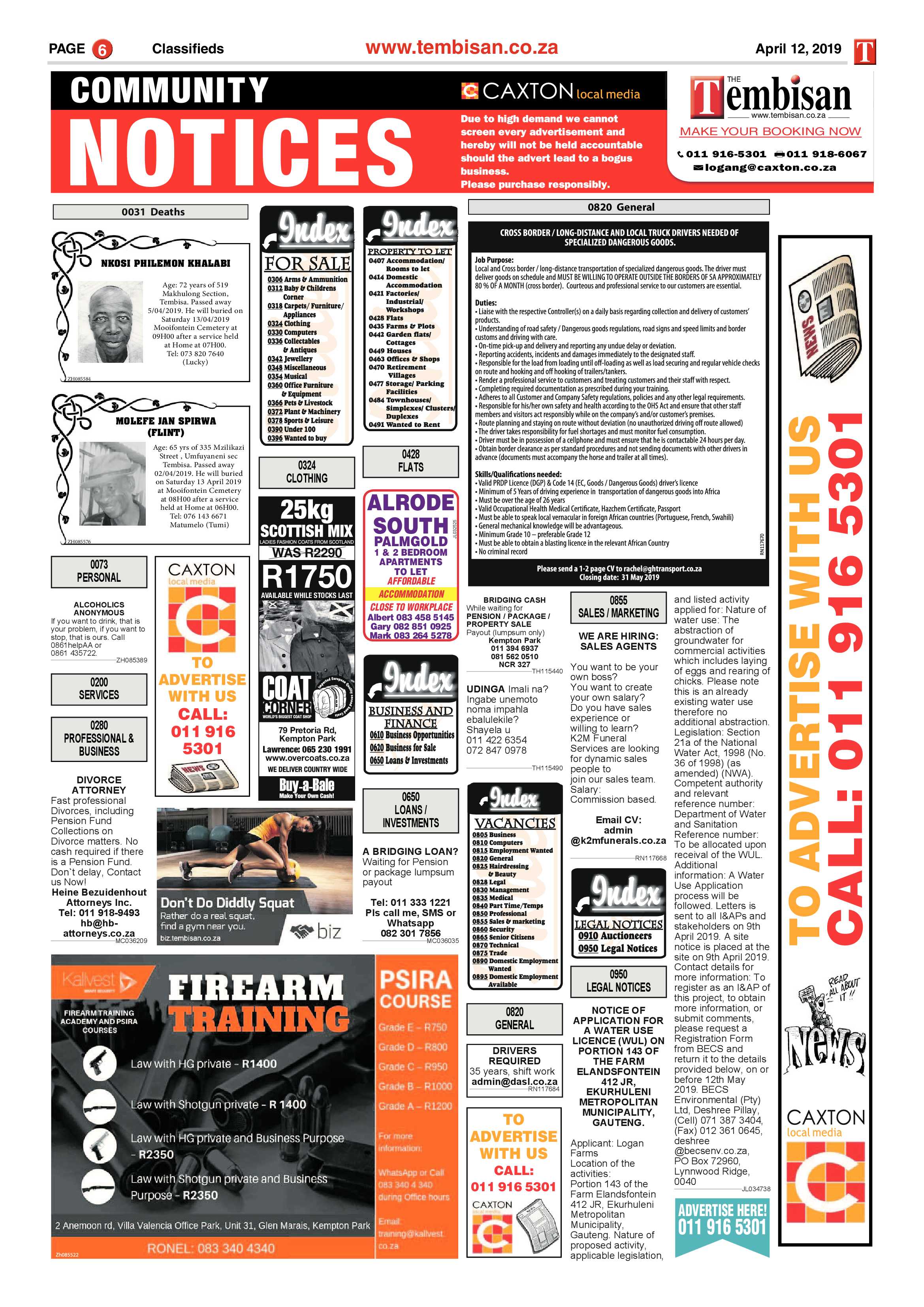 The Tembisan 15 April 2019 page 6