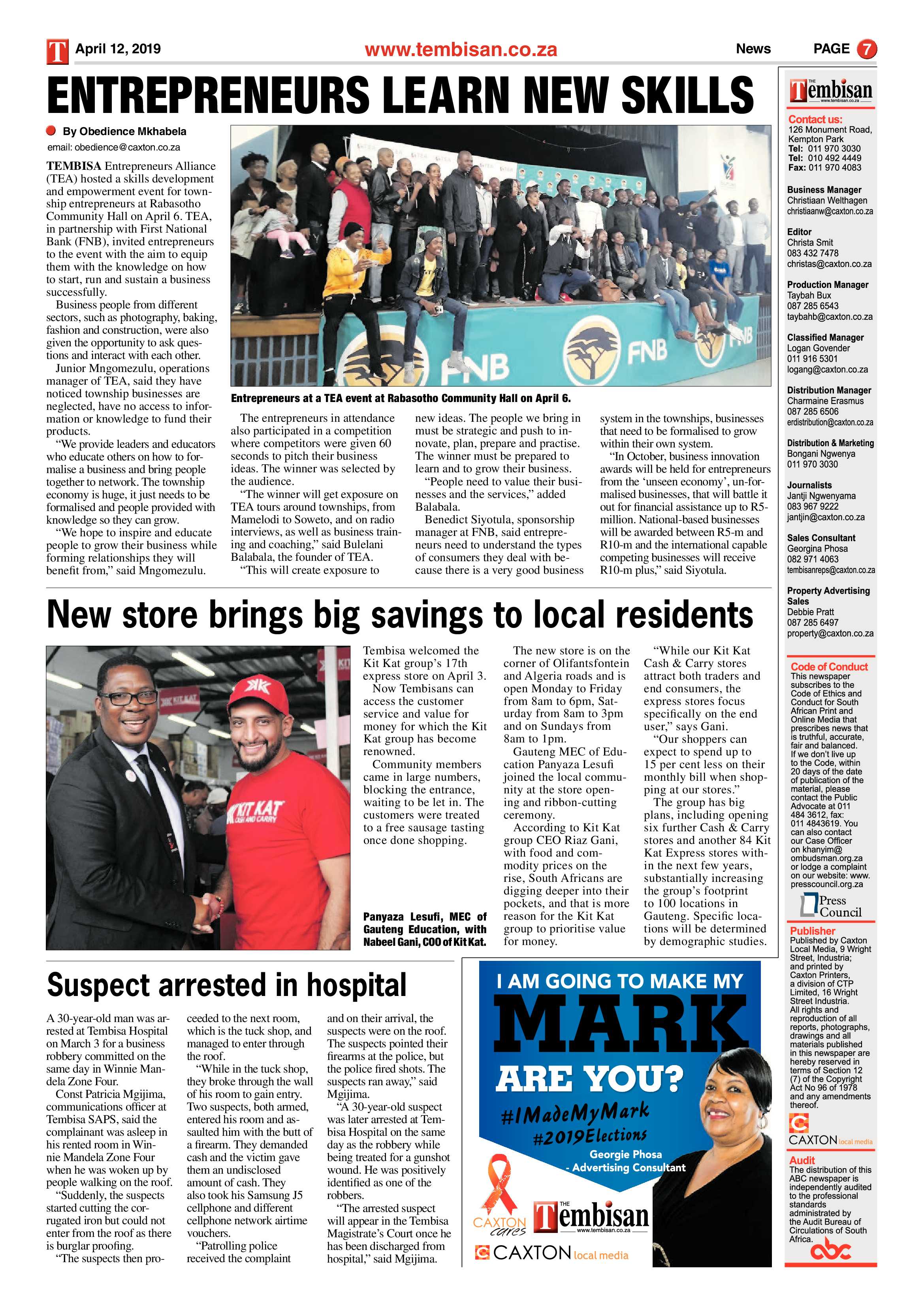 The Tembisan 15 April 2019 page 7