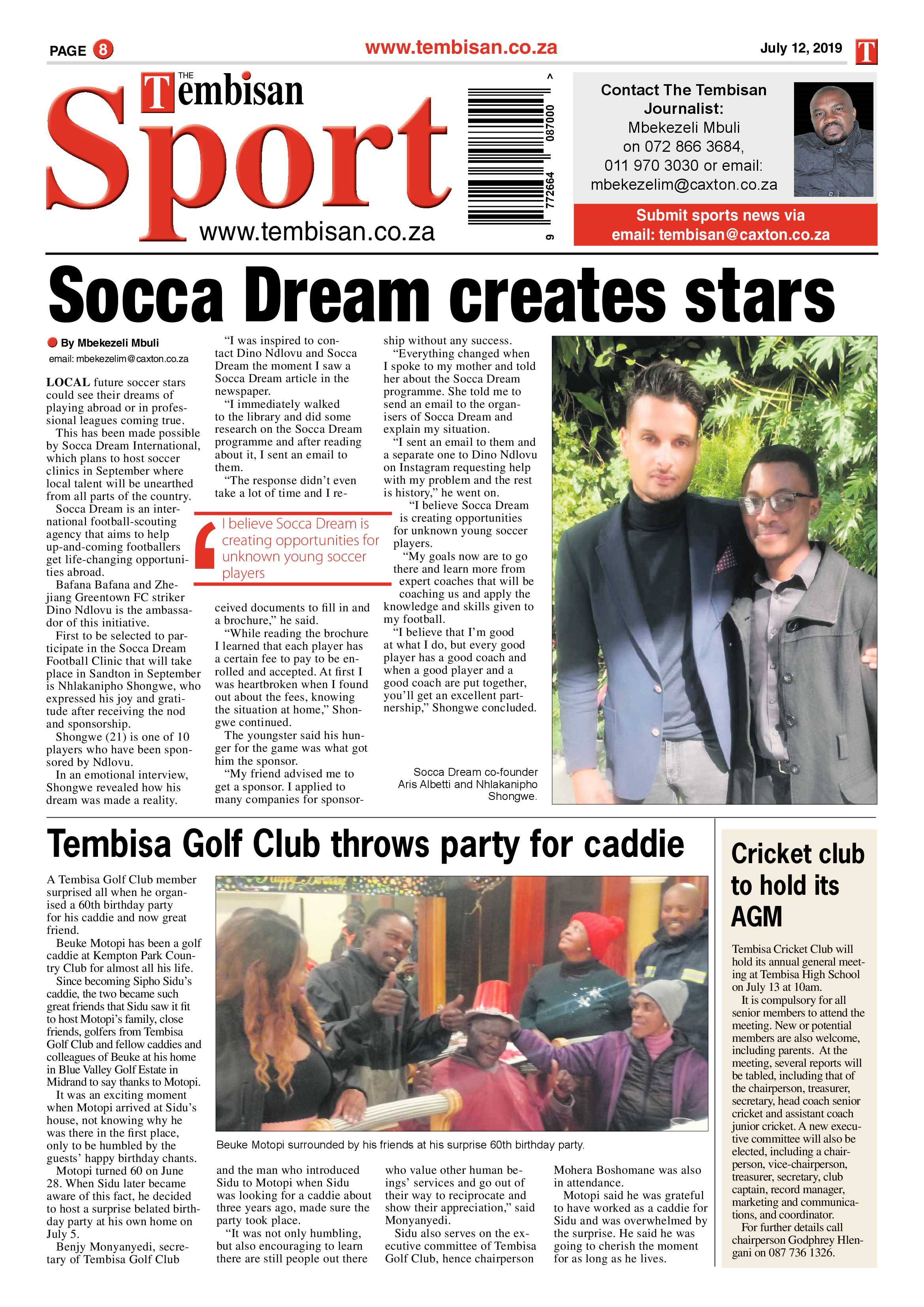 The Tembisan 15 July 2019 page 8