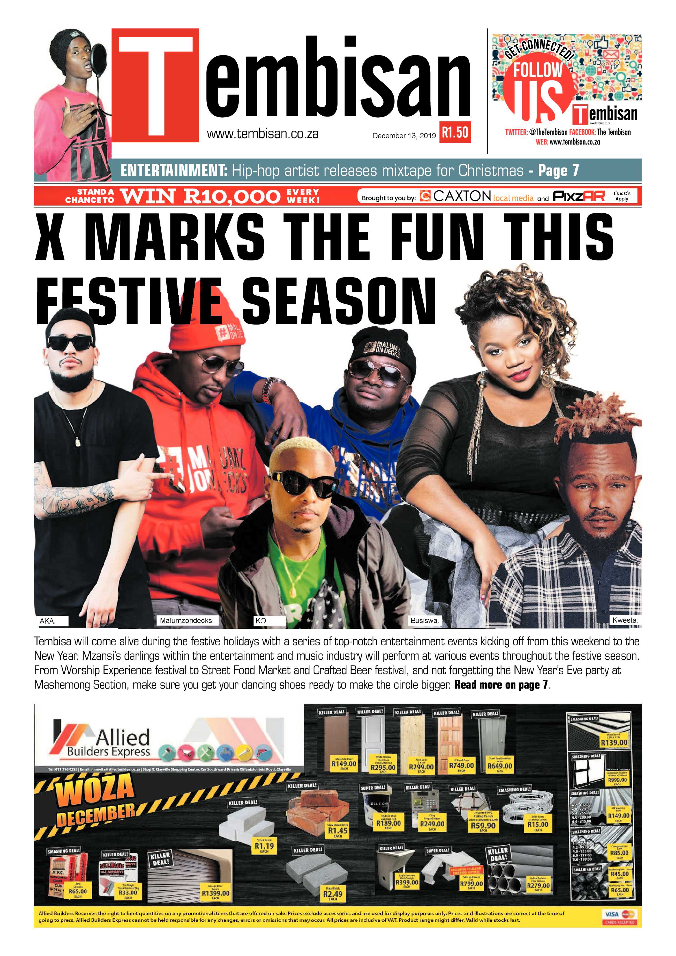 The Tembisan 16 December 2019 page 1
