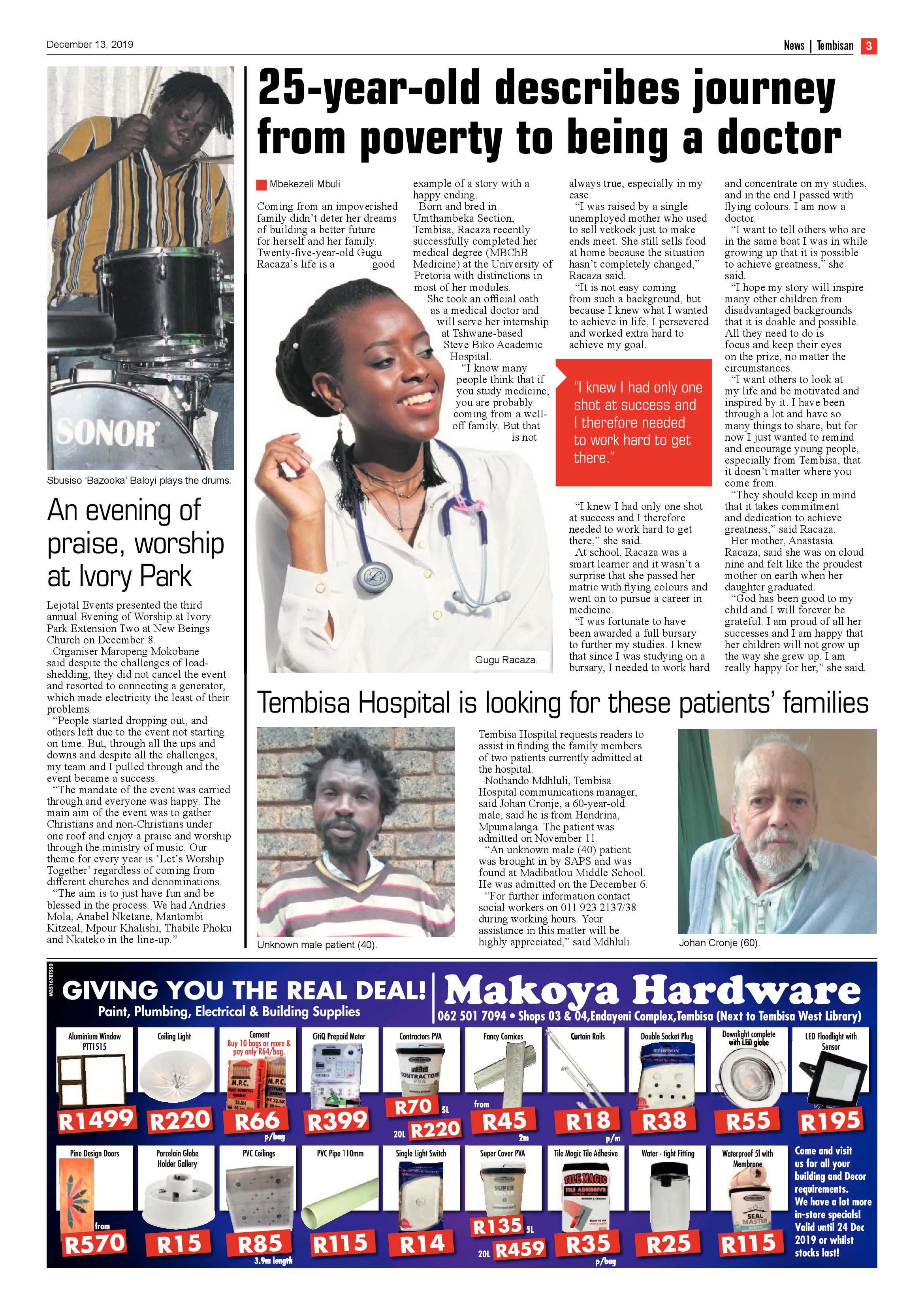 The Tembisan 16 December 2019 page 3