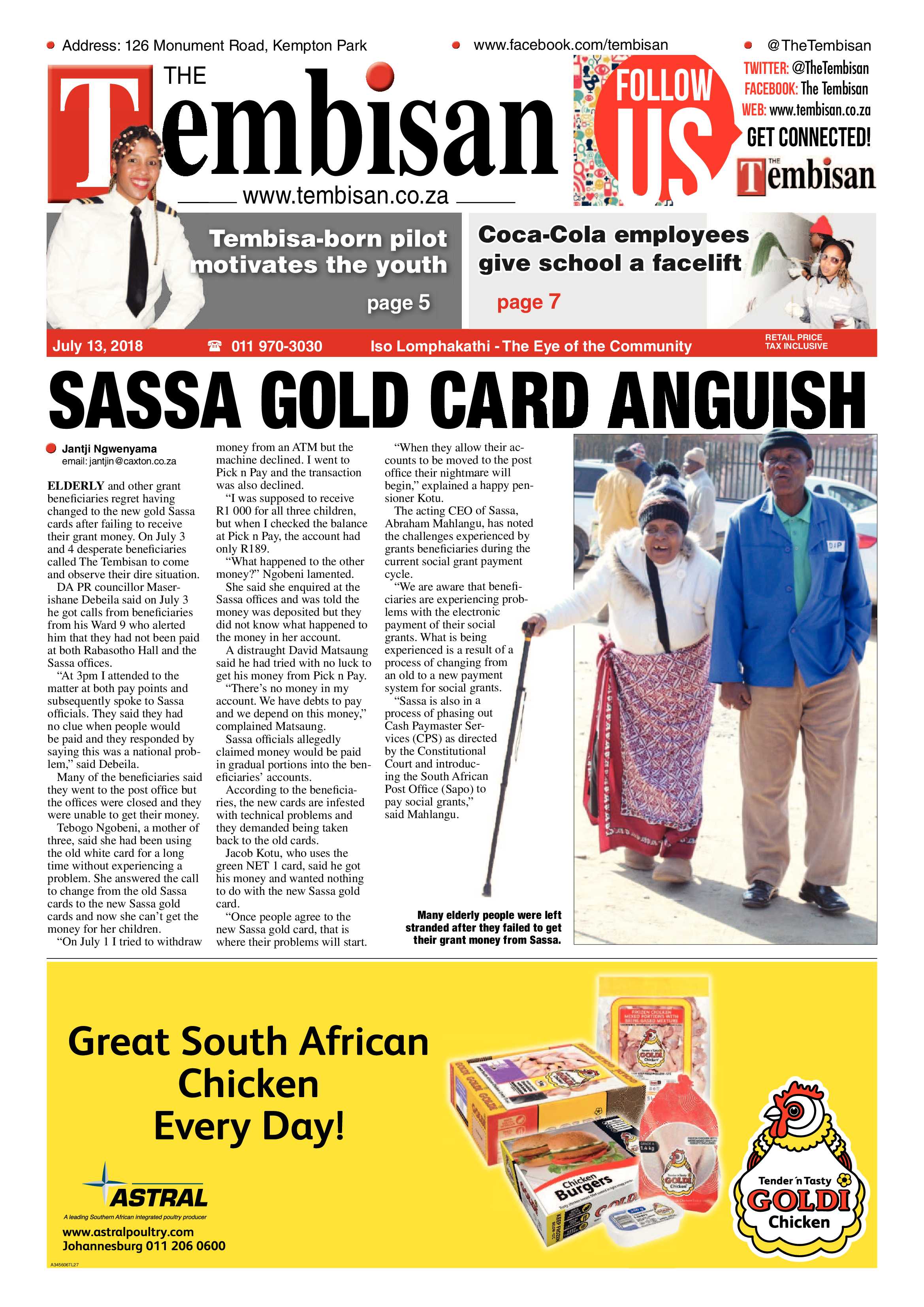 The Tembisan 16 July 2018 page 1