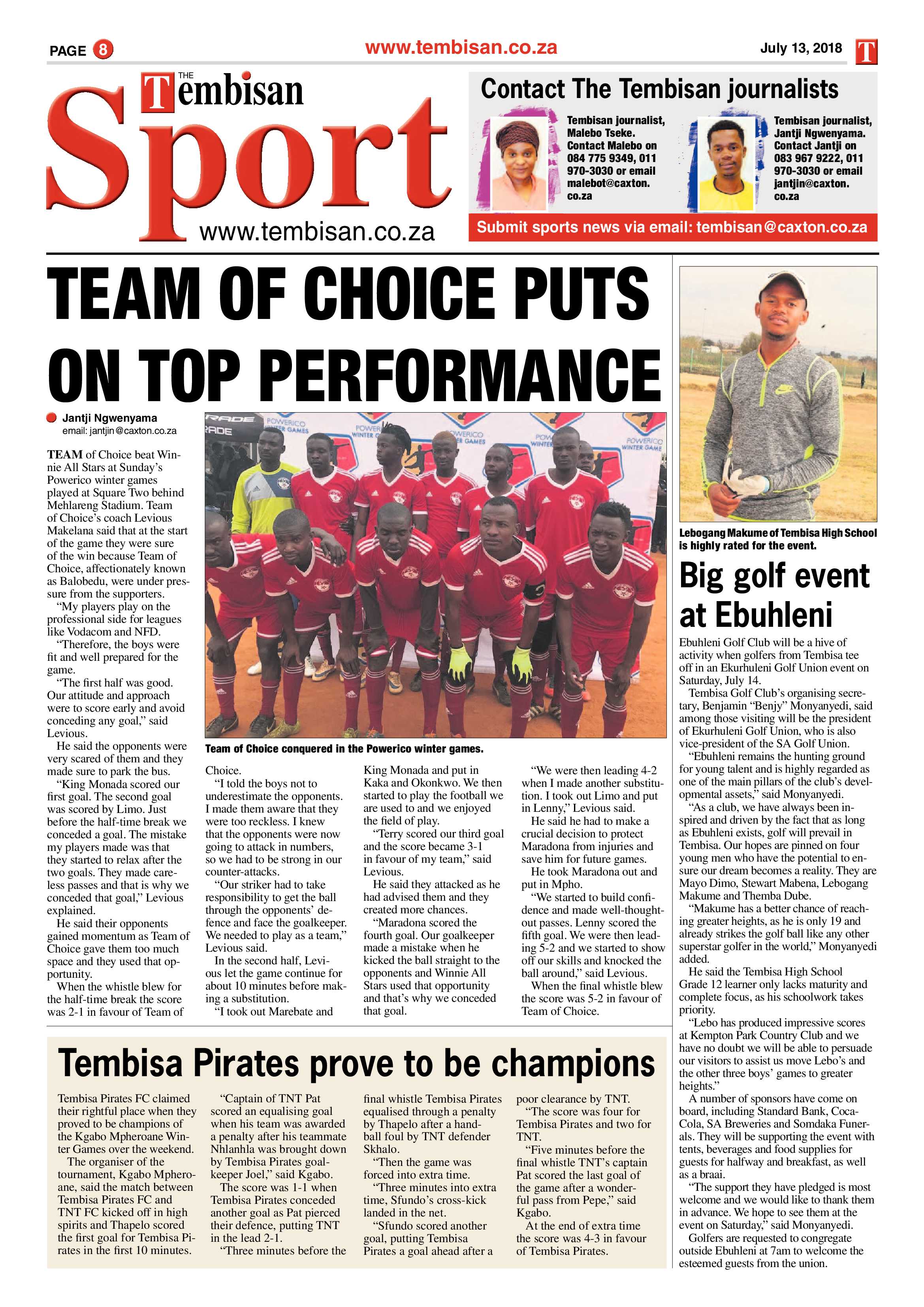 The Tembisan 16 July 2018 page 8
