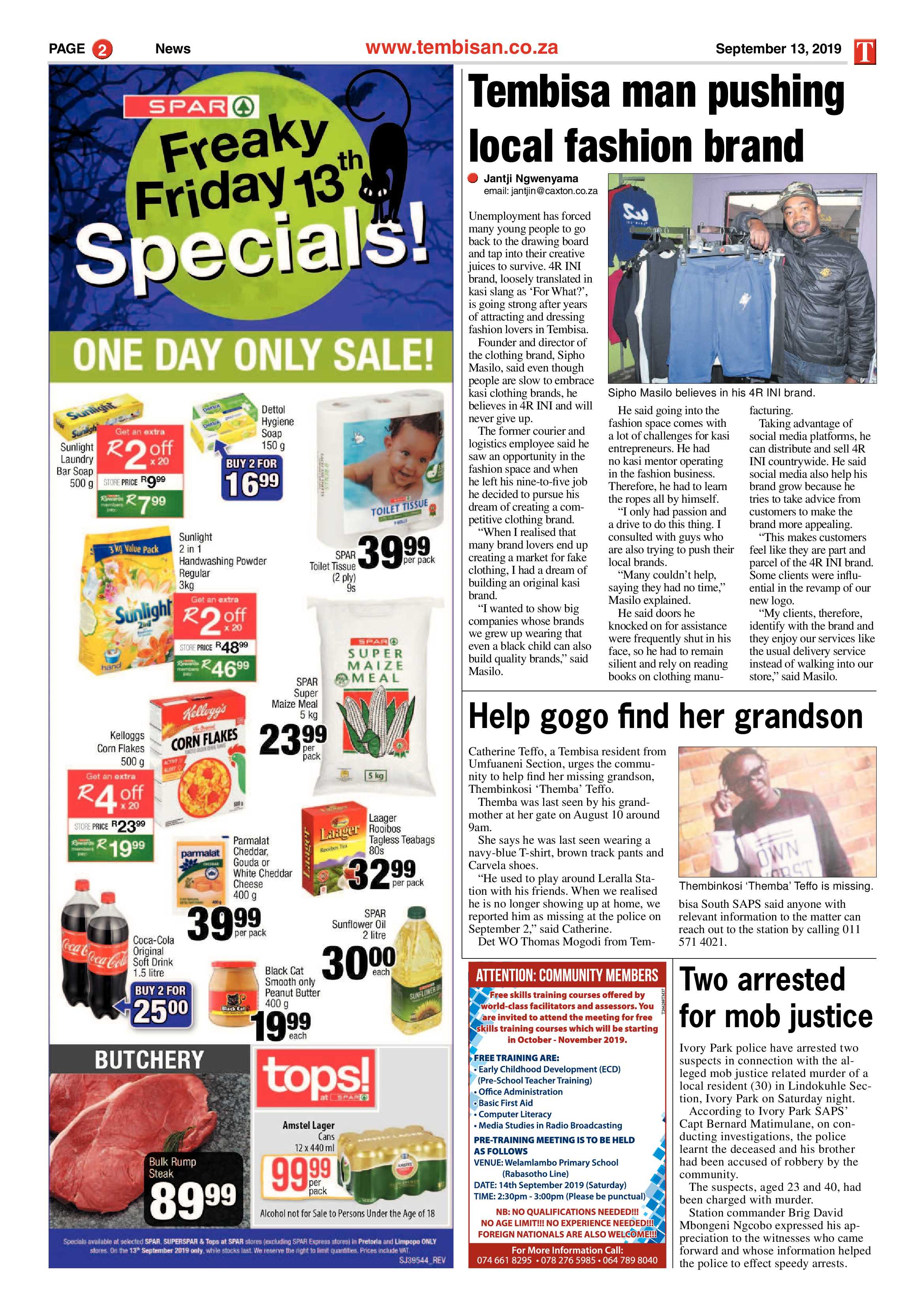 The Tembisan 16 September 2019 page 2