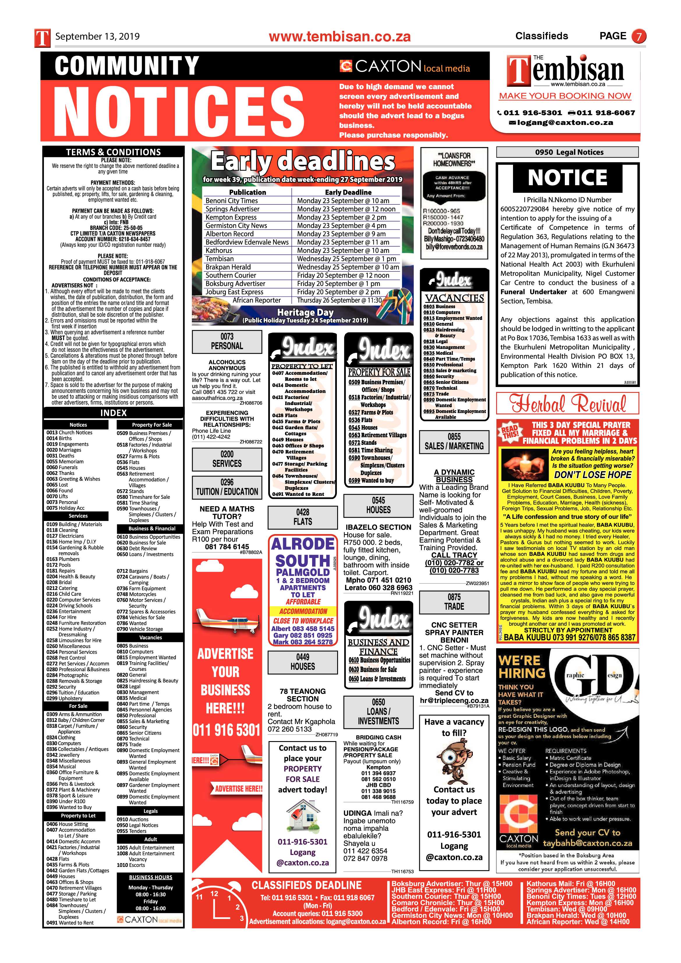 The Tembisan 16 September 2019 page 7