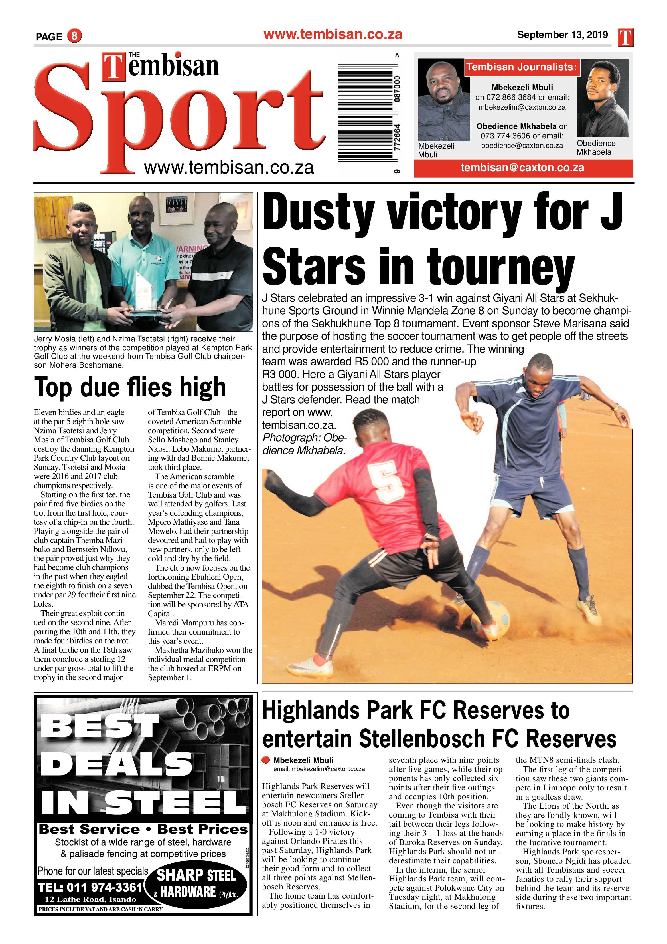 The Tembisan 16 September 2019 page 8