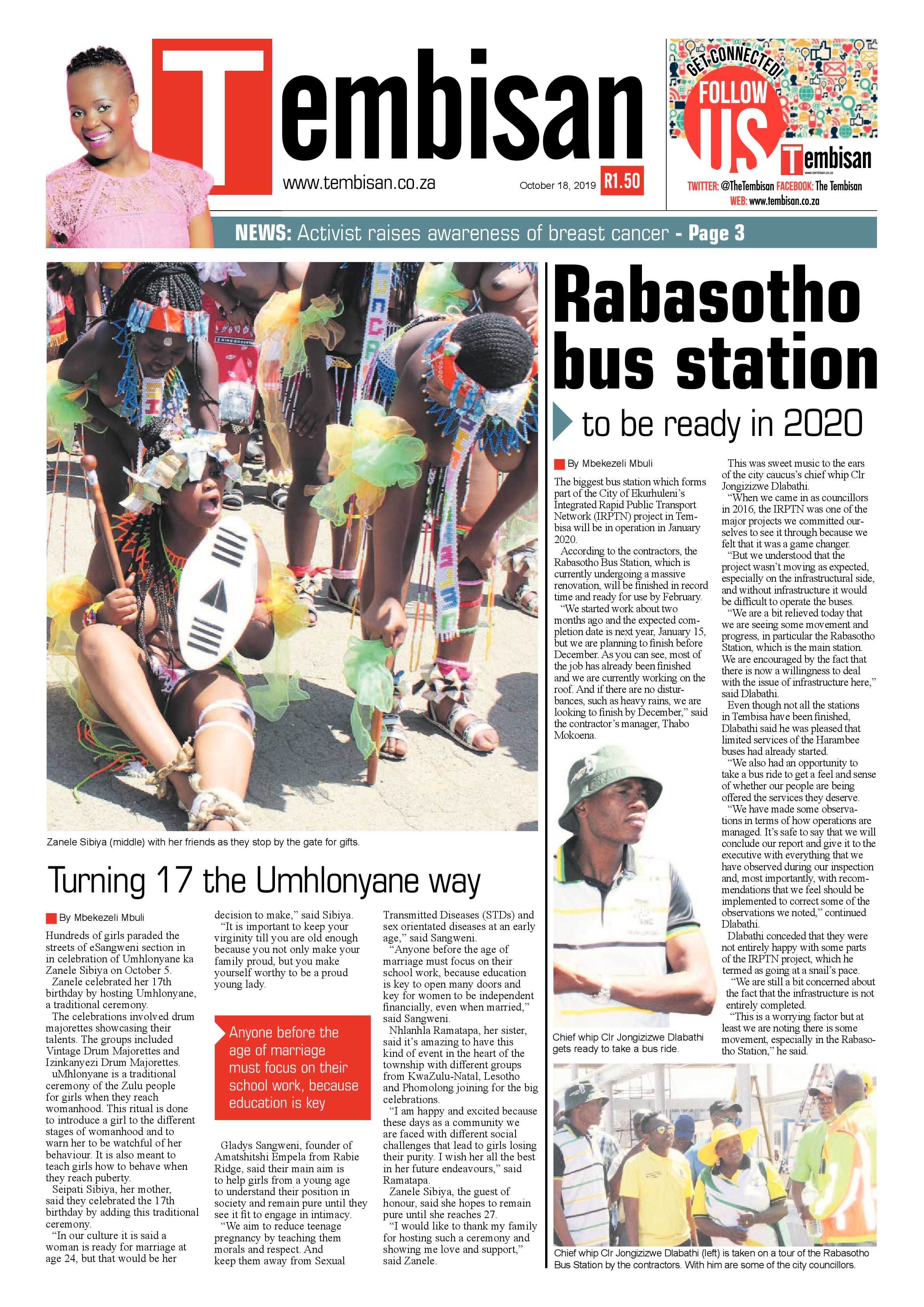 The Tembisan 17 October page 1