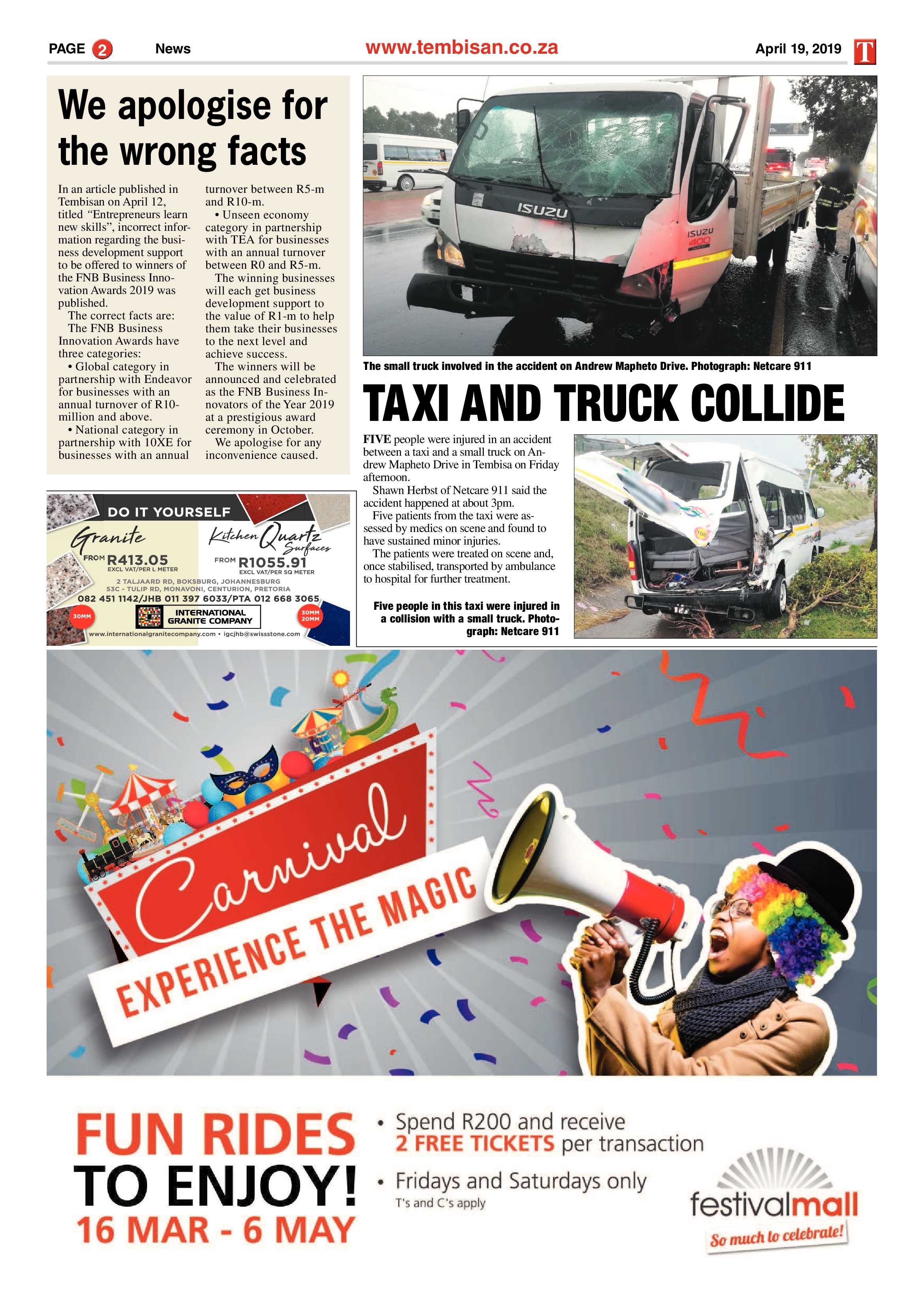 The Tembisan 18 April 2019 page 2