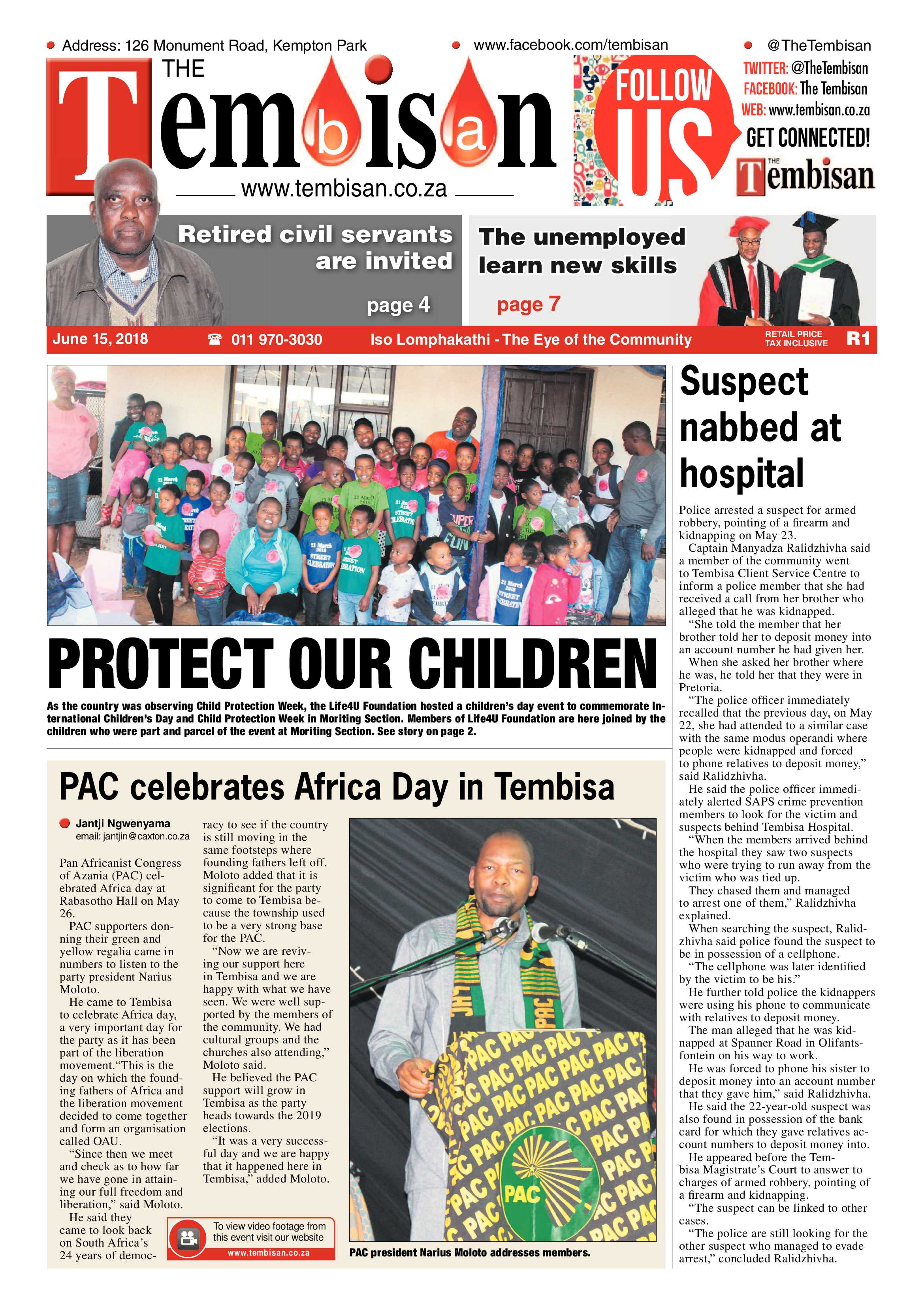 The Tembisan 18 June 2018 page 1