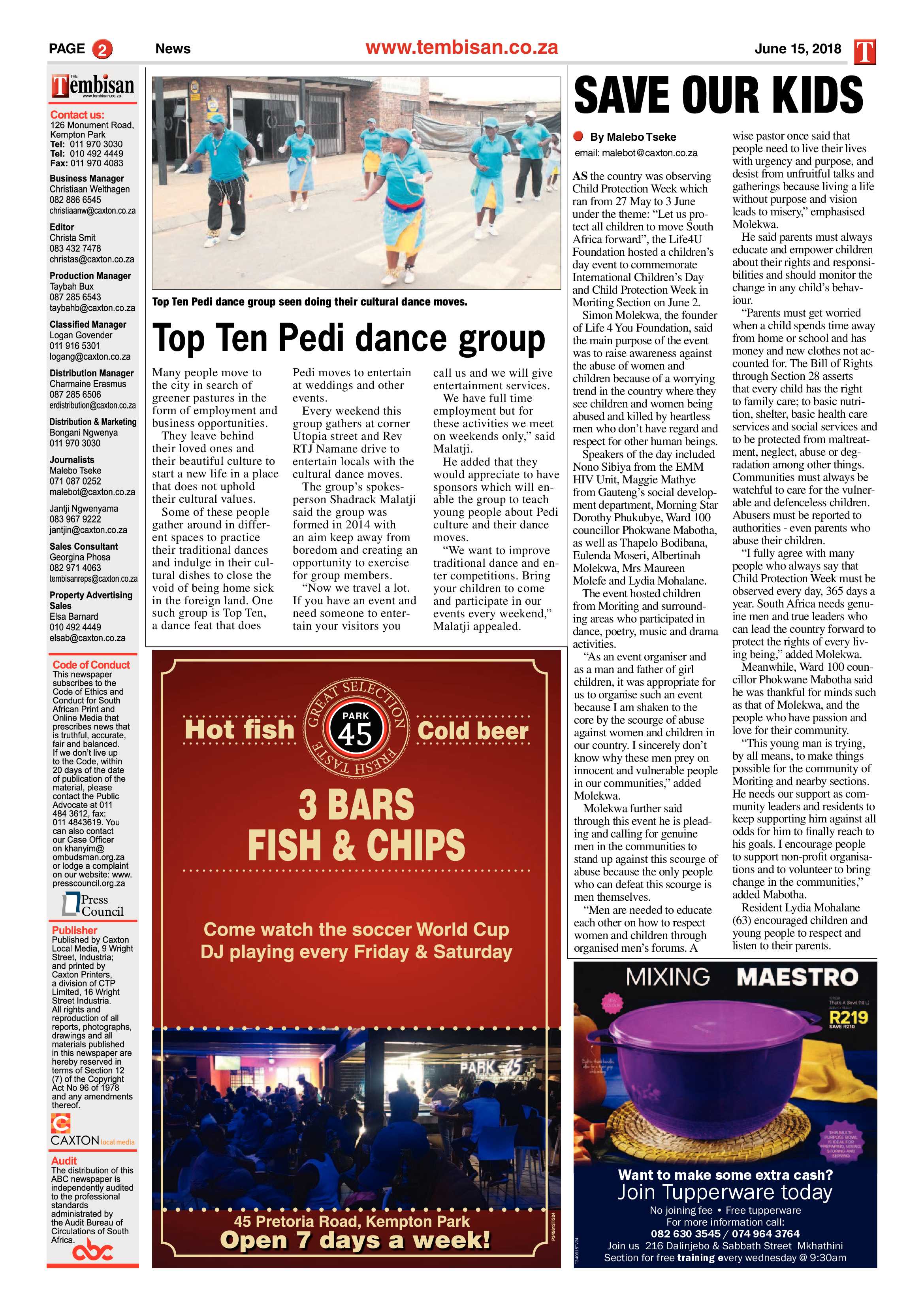 The Tembisan 18 June 2018 page 2