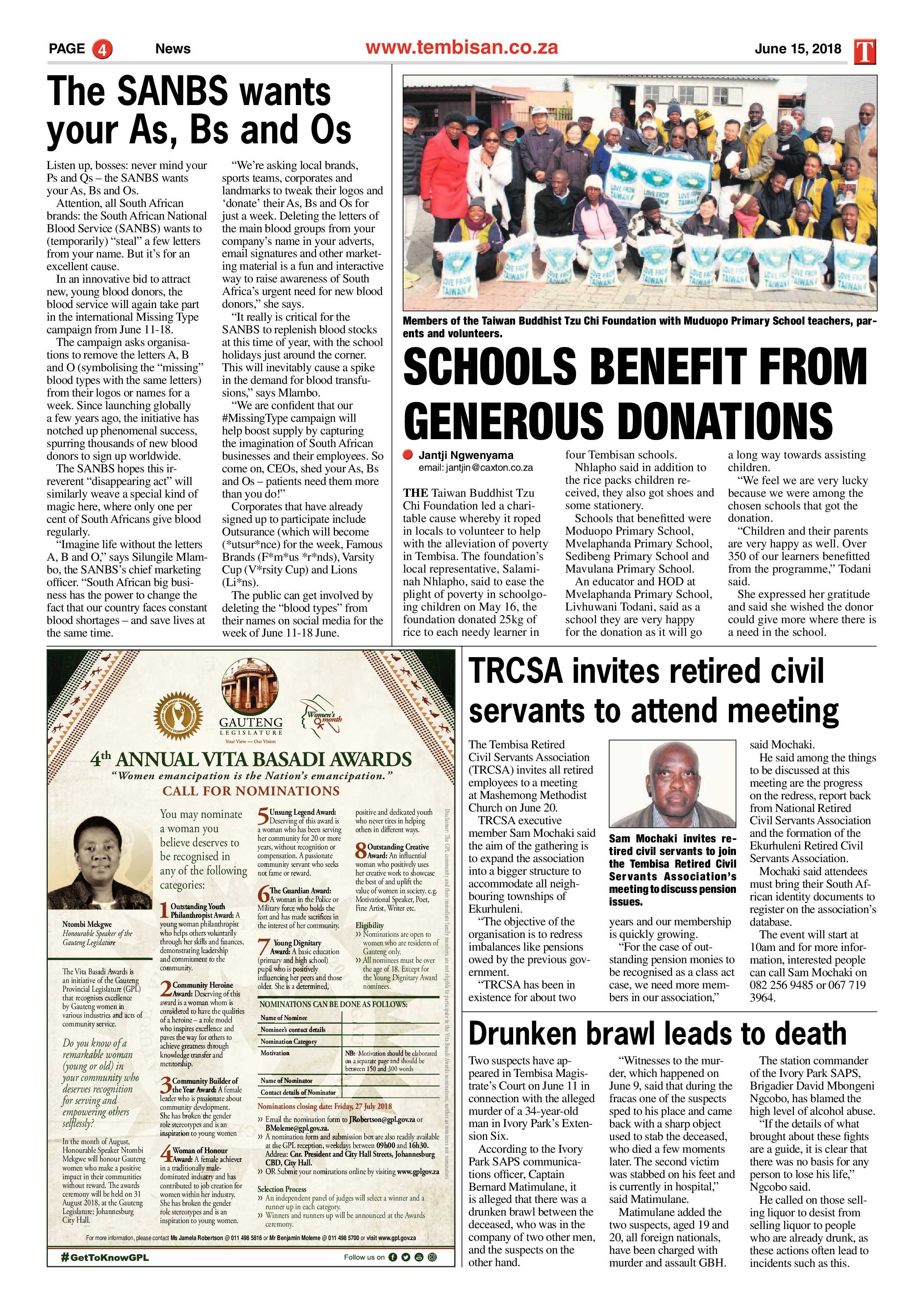 The Tembisan 18 June 2018 page 4