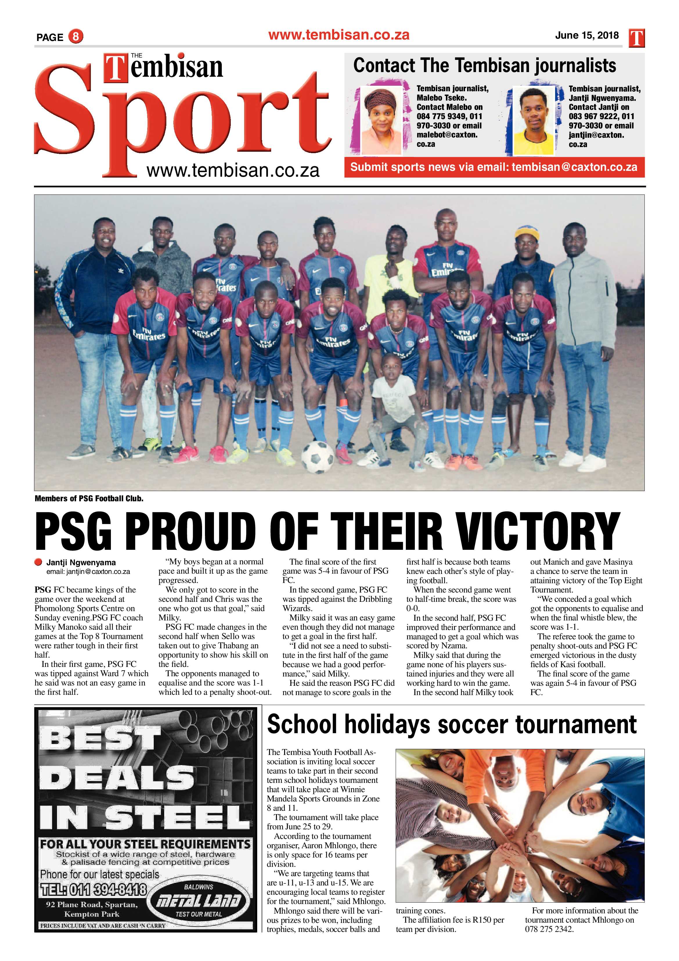 The Tembisan 18 June 2018 page 8