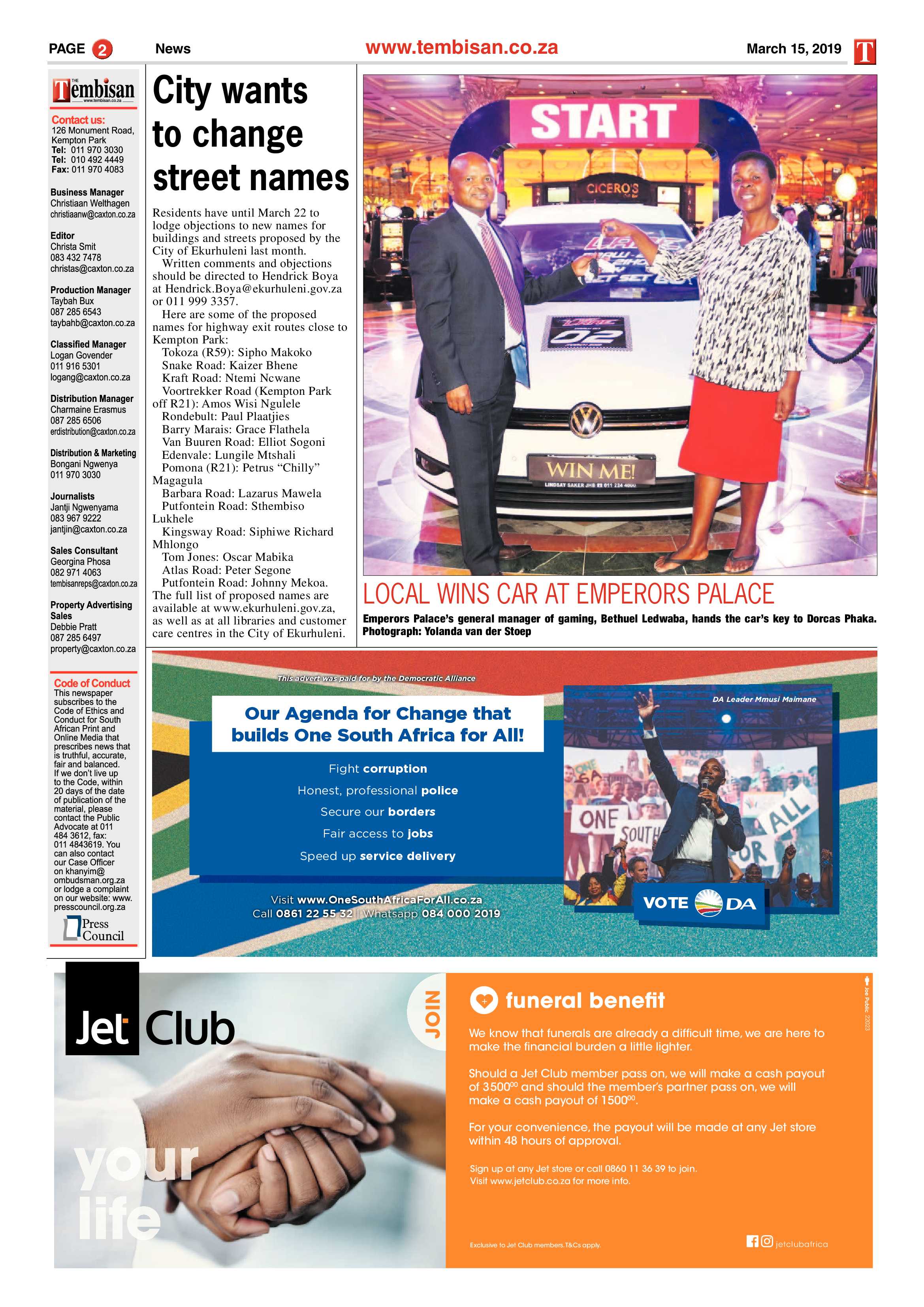 The Tembisan 18 March 2019 page 2