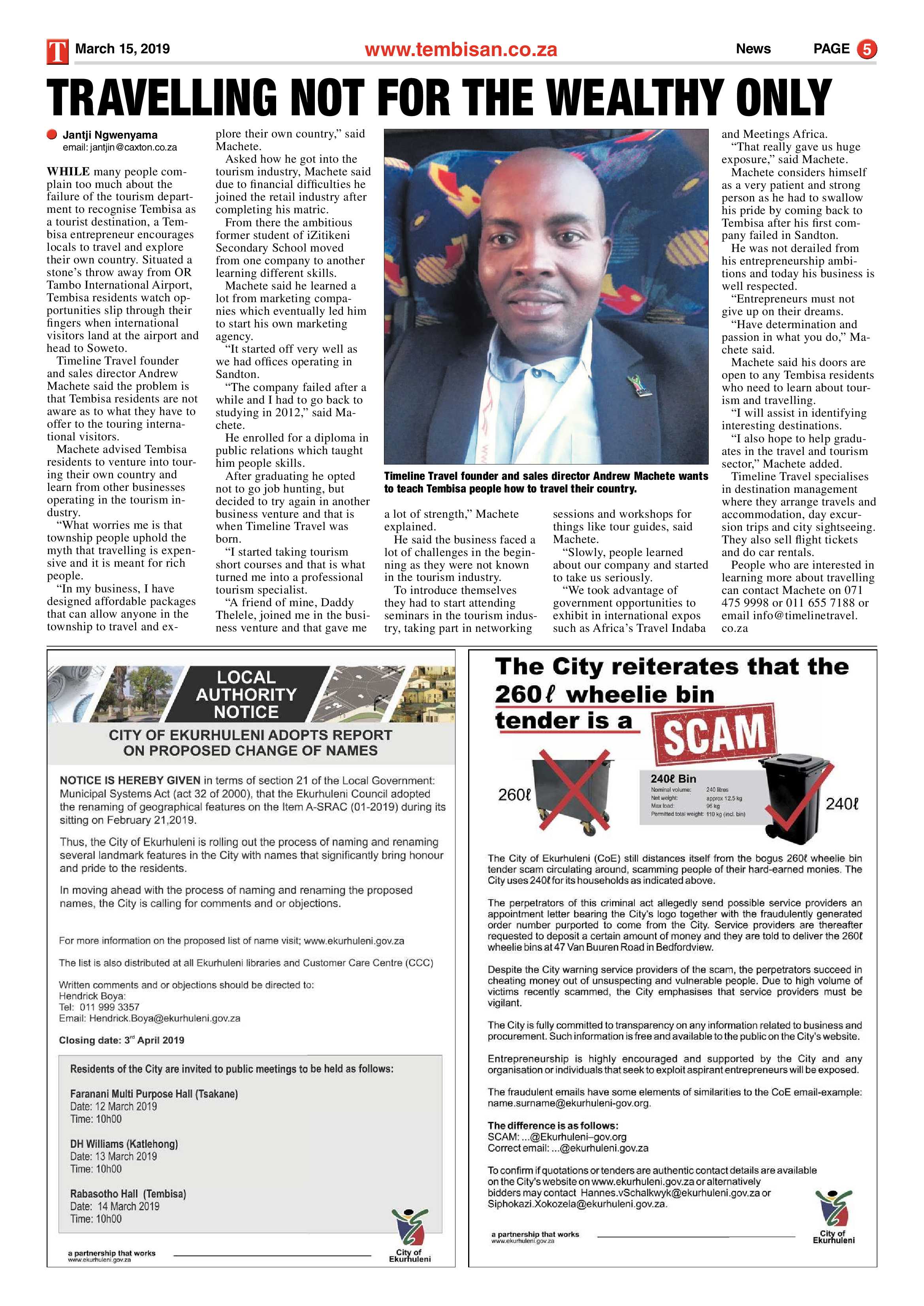 The Tembisan 18 March 2019 page 5