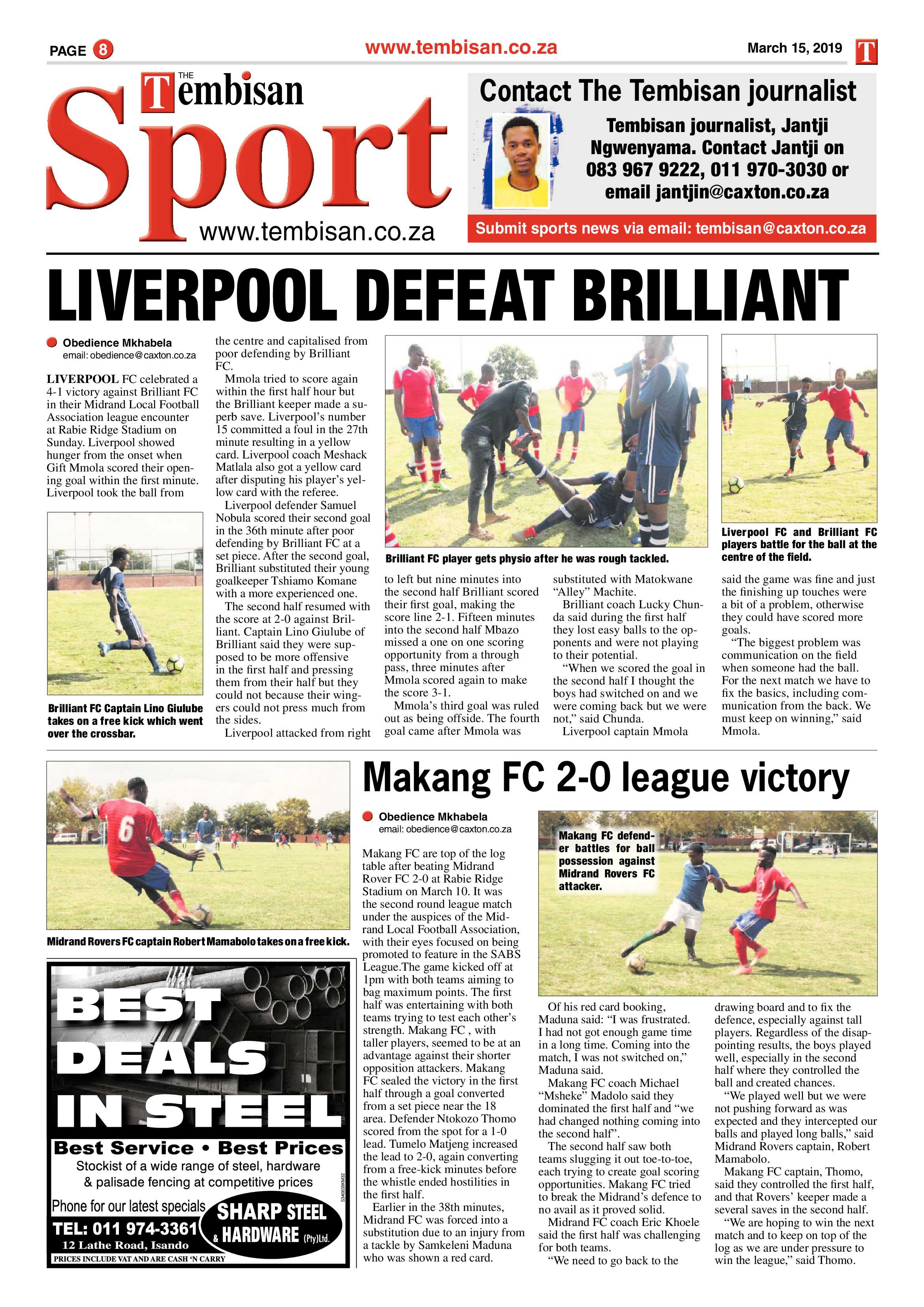 The Tembisan 18 March 2019 page 8