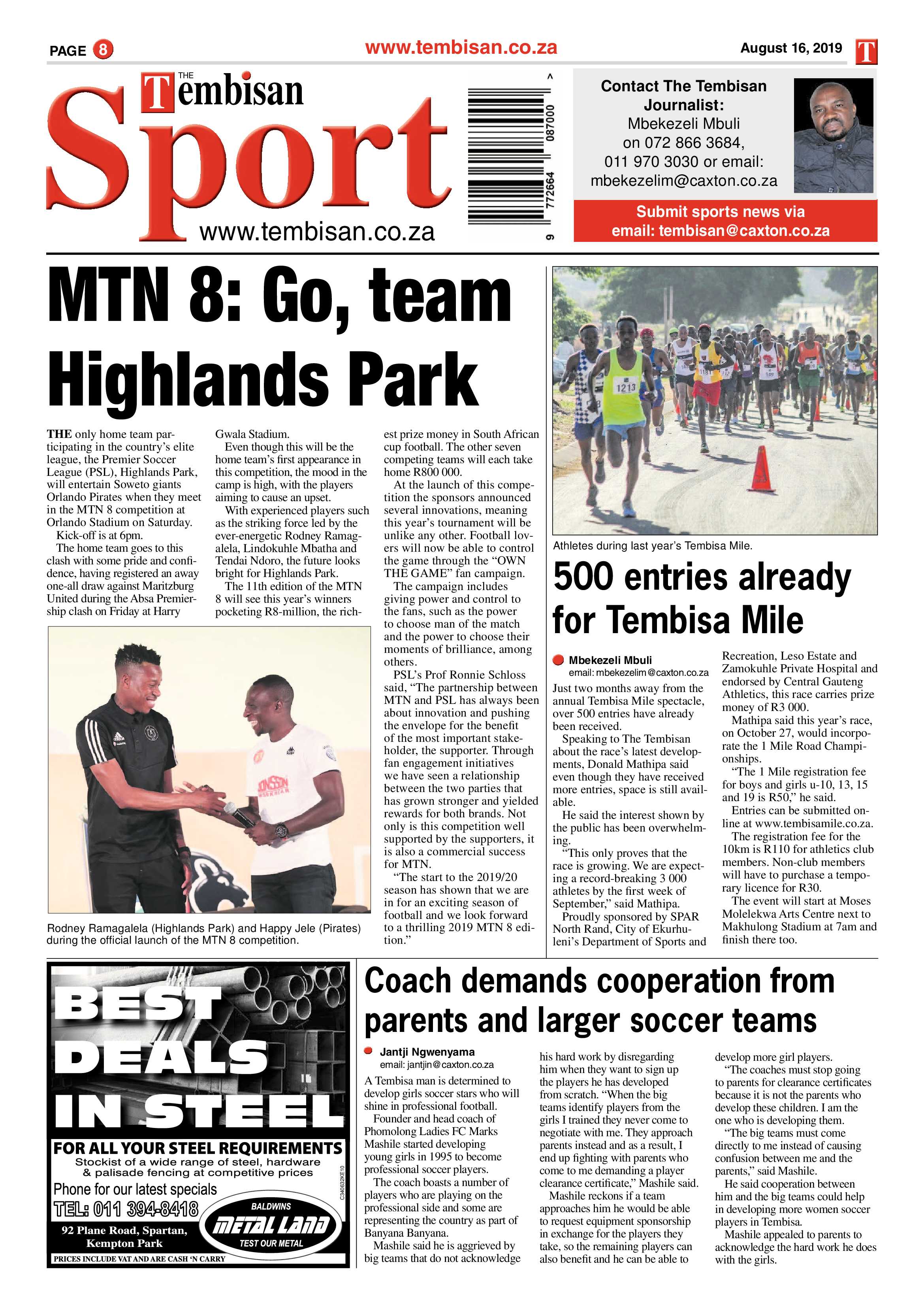 The Tembisan 19 August 2019 page 8