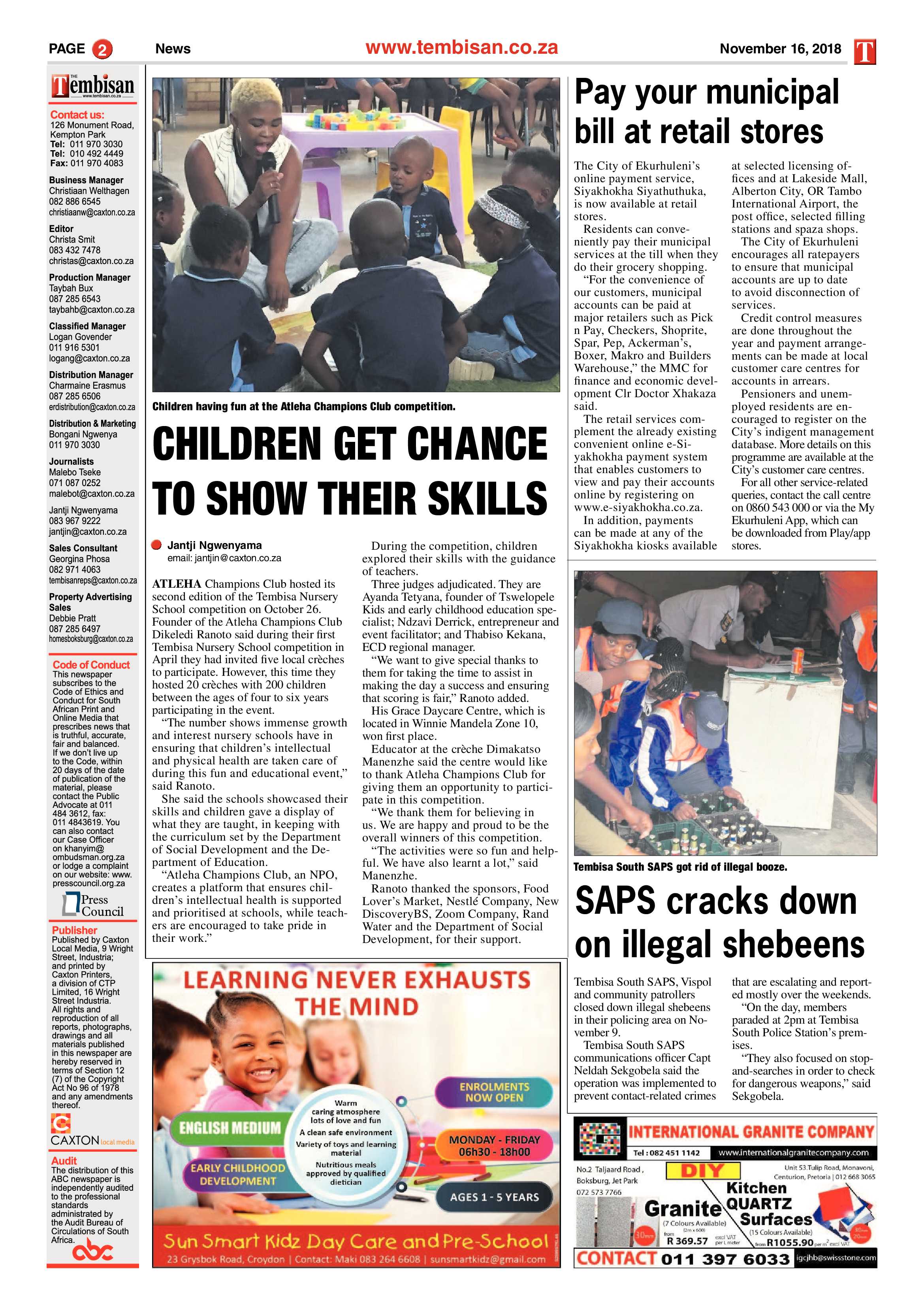 The Tembisan 19 November 2018 page 2