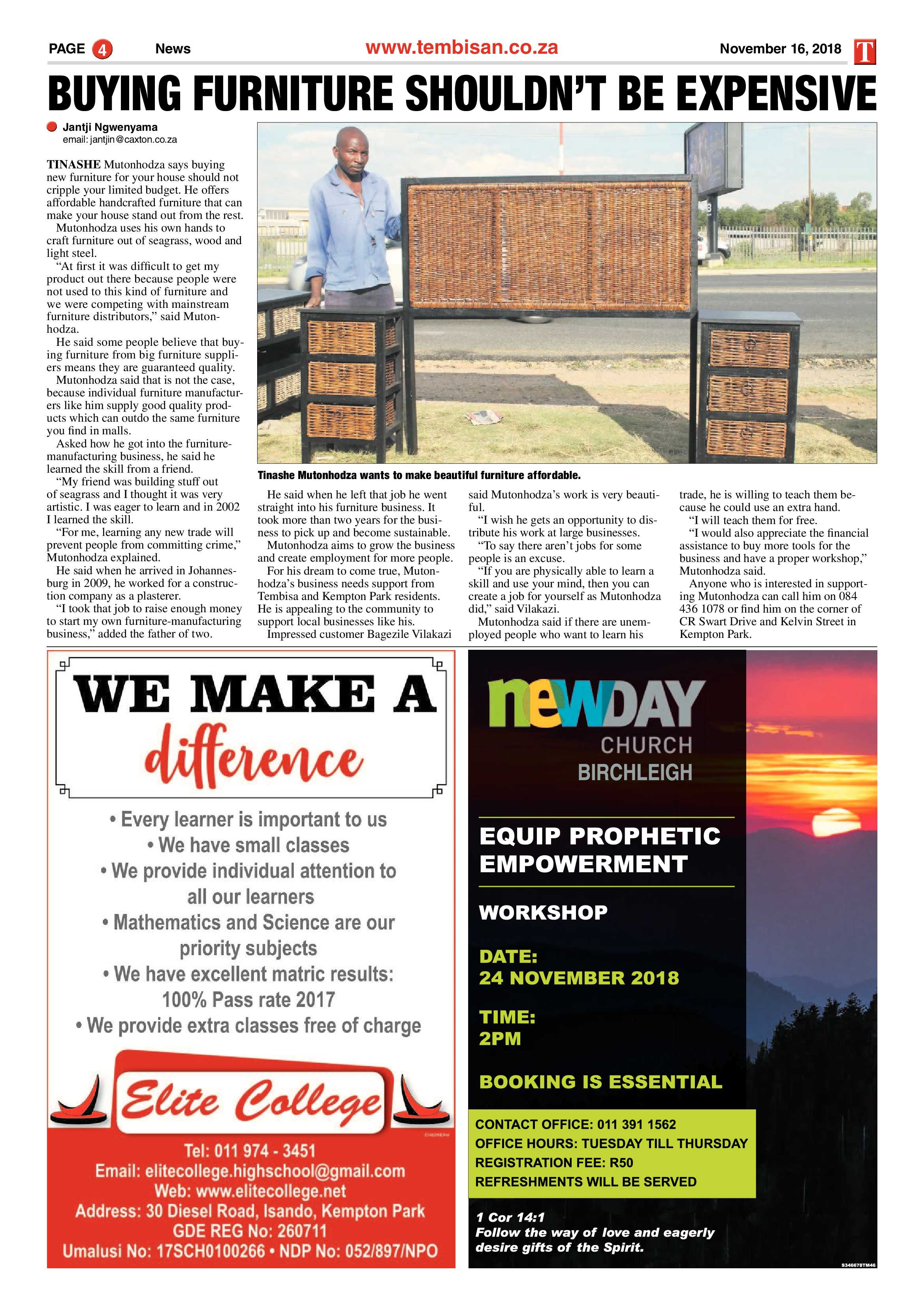 The Tembisan 19 November 2018 page 4