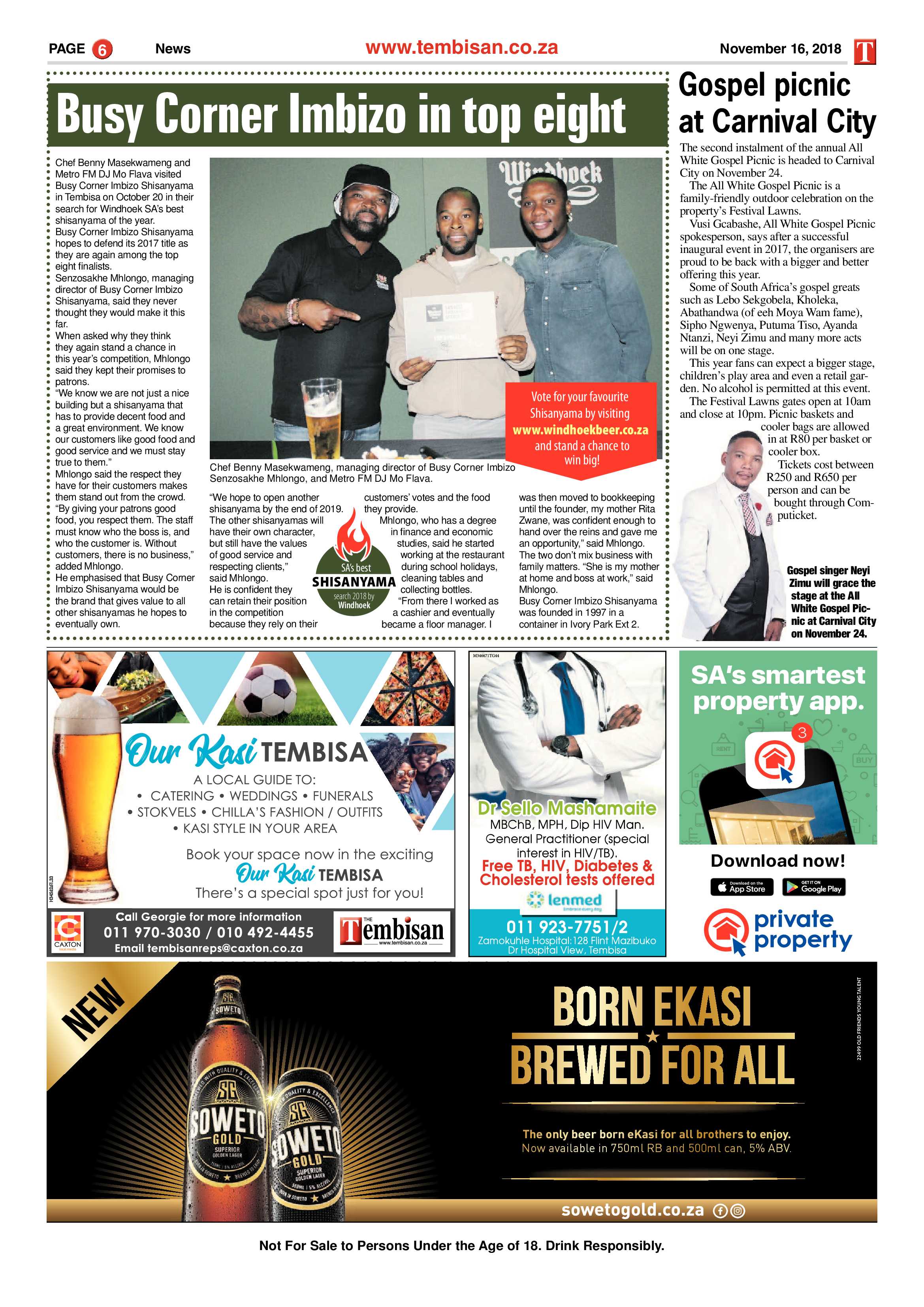 The Tembisan 19 November 2018 page 6