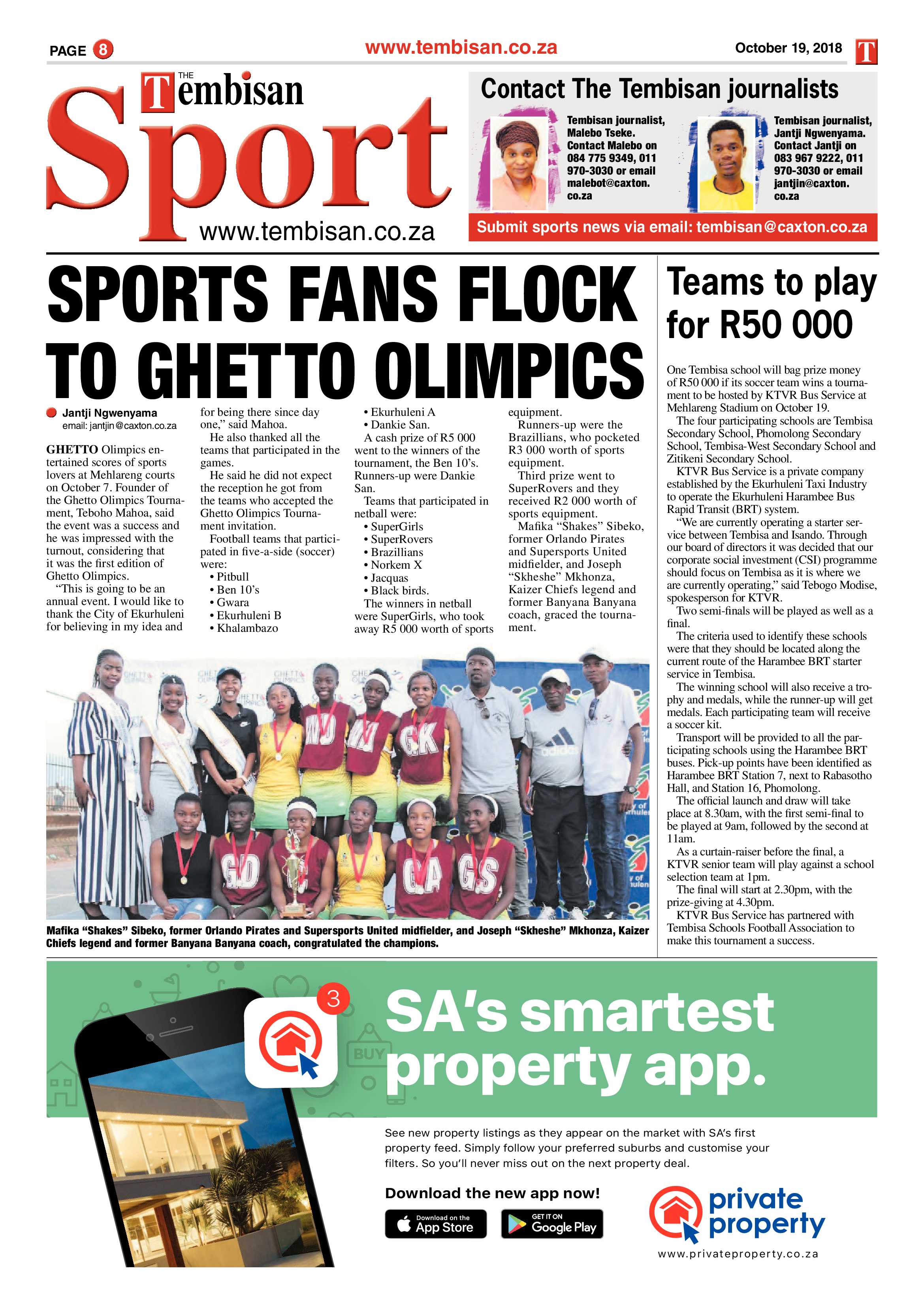The Tembisan 19 October 2018 page 8